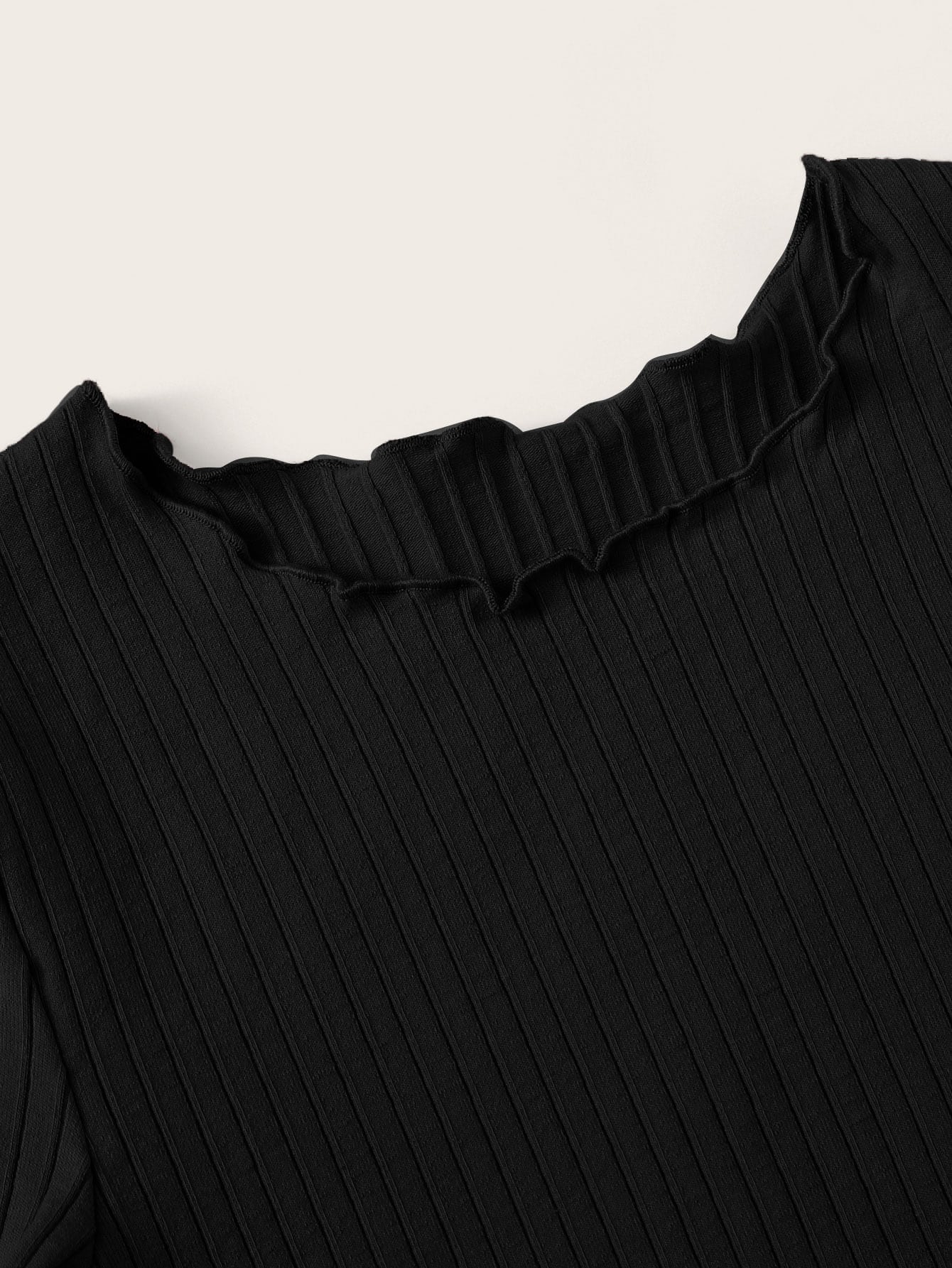 تي شيرت قطني للفتيات بعمر البلوغ مع طرف غصني للطوق