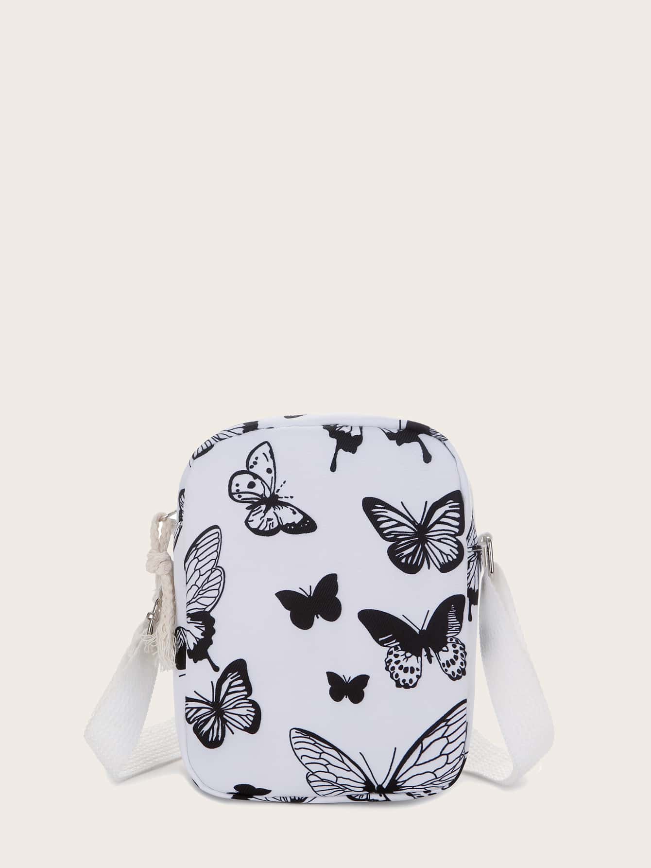 حقيبة جنب بطباعة فراشة