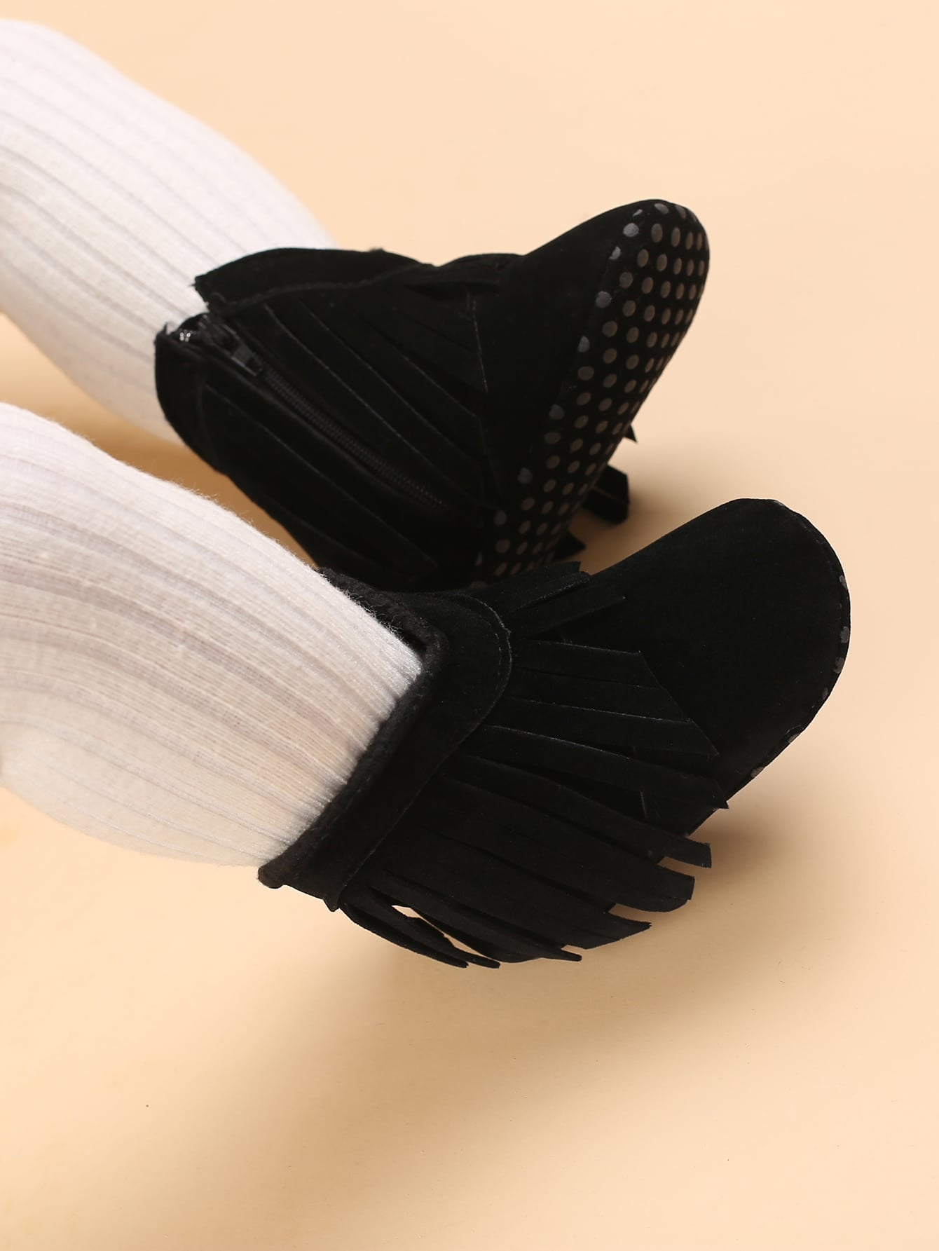 حذاء طفل الرضيع الجانبي ذو سحاب مناسب للربيع والخريف