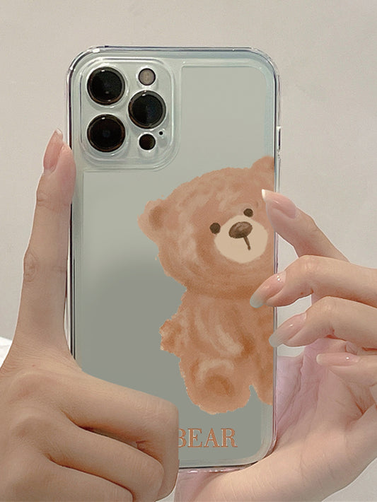 كفر هاتف شفاف دب كارتون