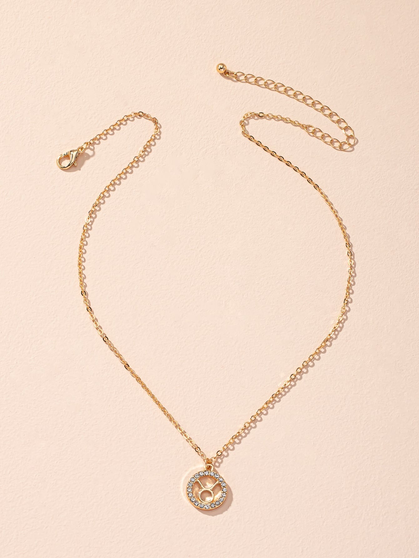 قلادة بتعليقة رمز برج بديكور حجر الراين