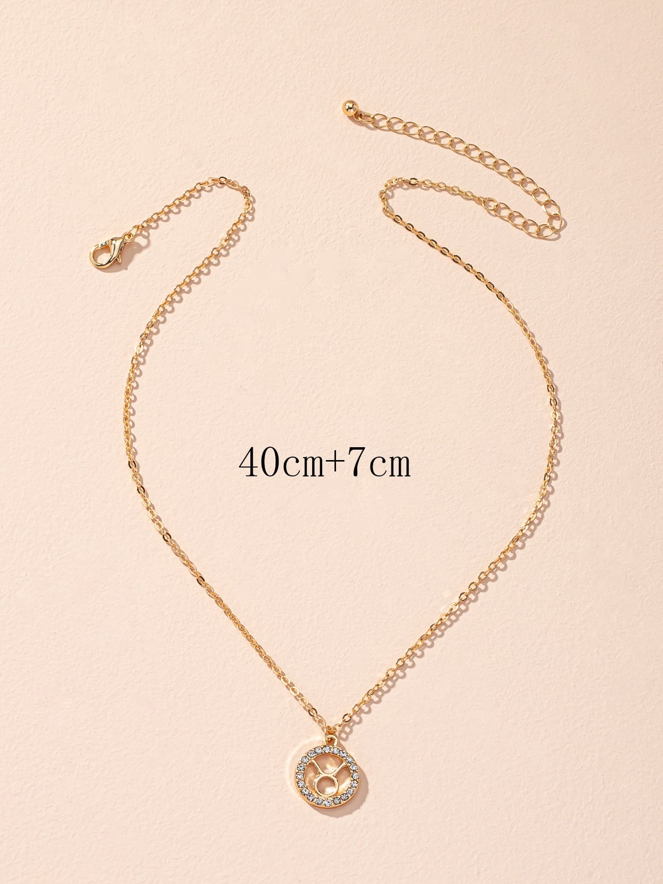 قلادة بتعليقة رمز برج بديكور حجر الراين