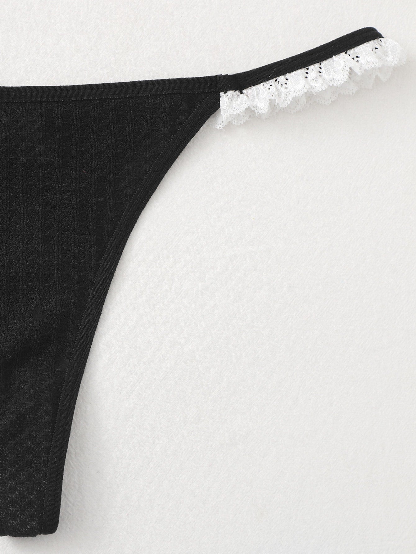 مجموعة ملابس داخلية ثونغ وحمالة الصدر ذات الأسلاك والدانتيل المتباين