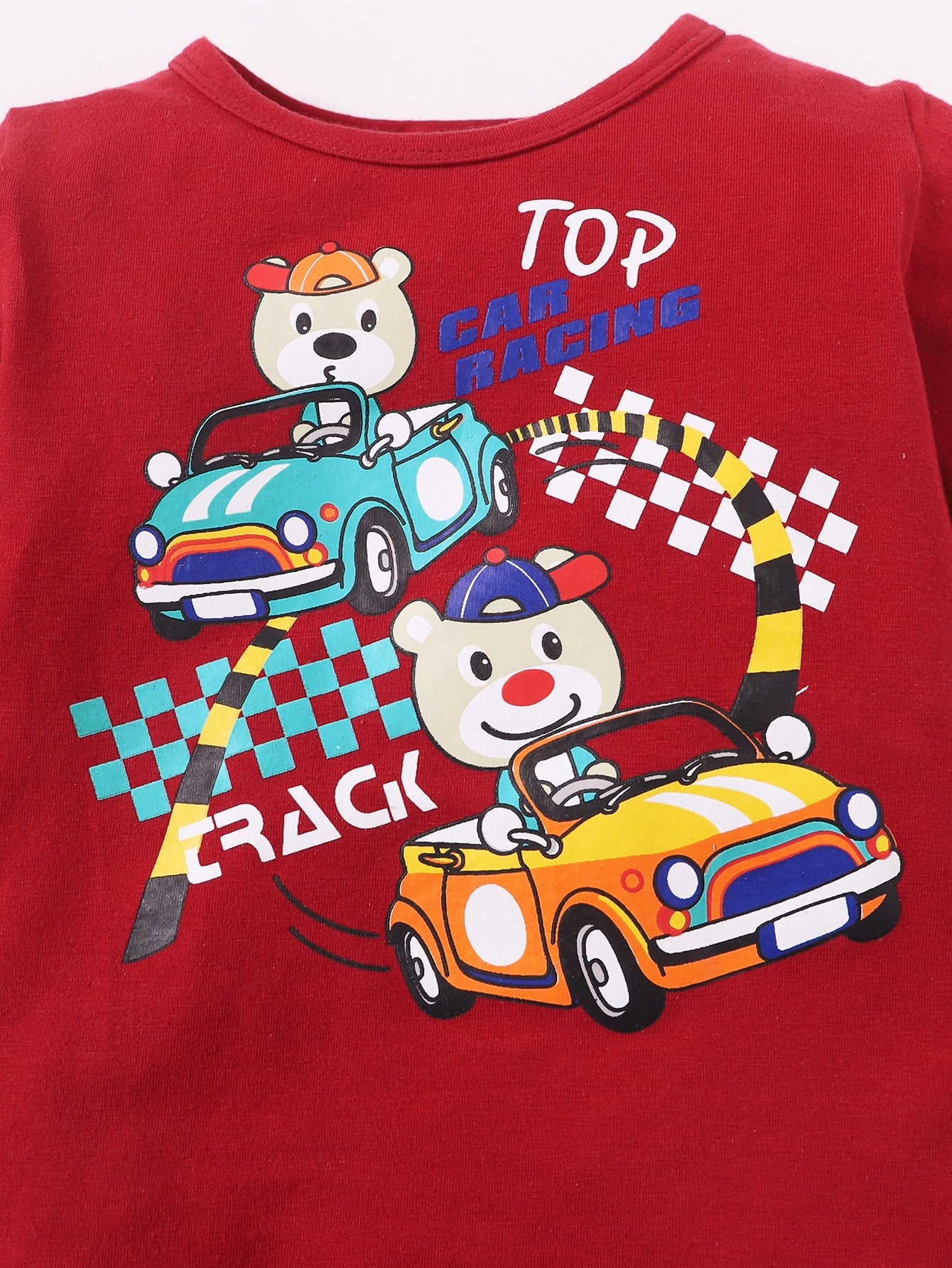 للاطفال بجرافيك عبارة ورسوم كارتون تي شيرت