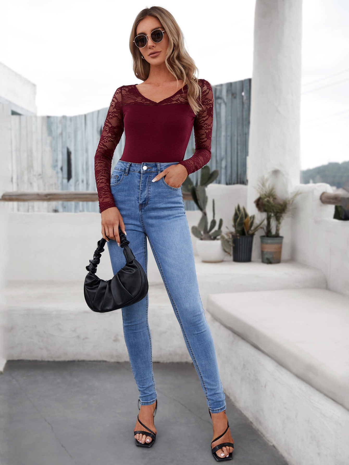 قمصان نسائية مشد المتباين الصاف أنيقة