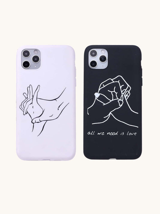 كفر هاتف خط يد فني زوج 2 قطع