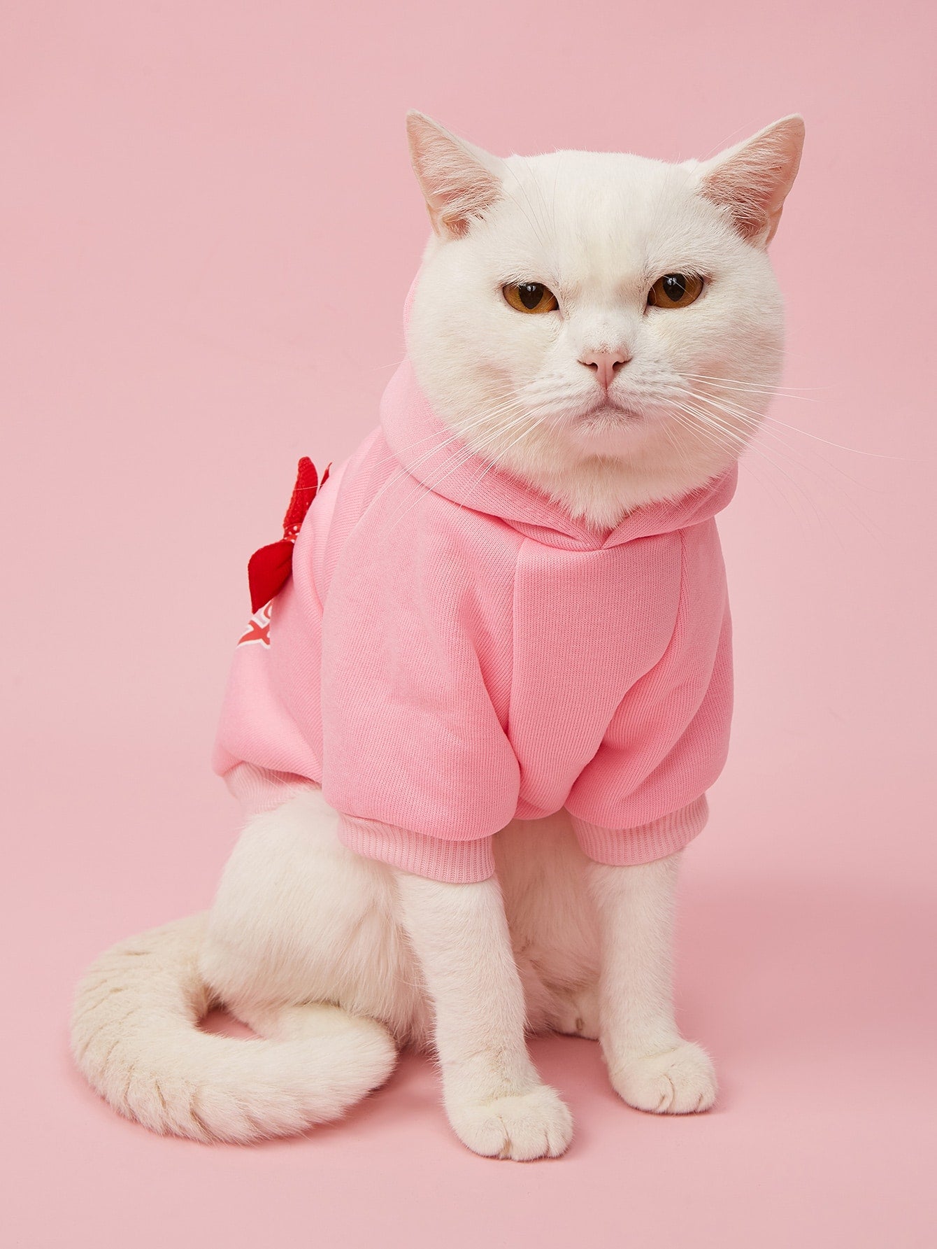 هودي بشعار للحيوانات الأليفة مع جيوب دافئة