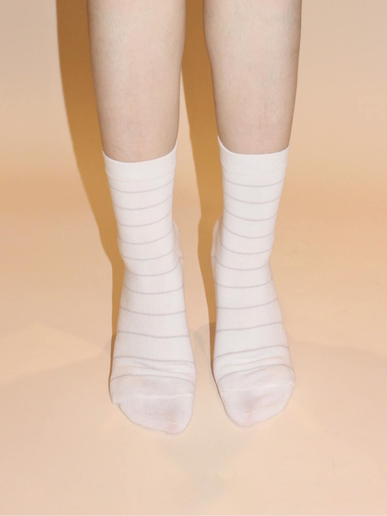 جوارب طاقم بنقاط البولكا و نمط مخطط 4 أزواج