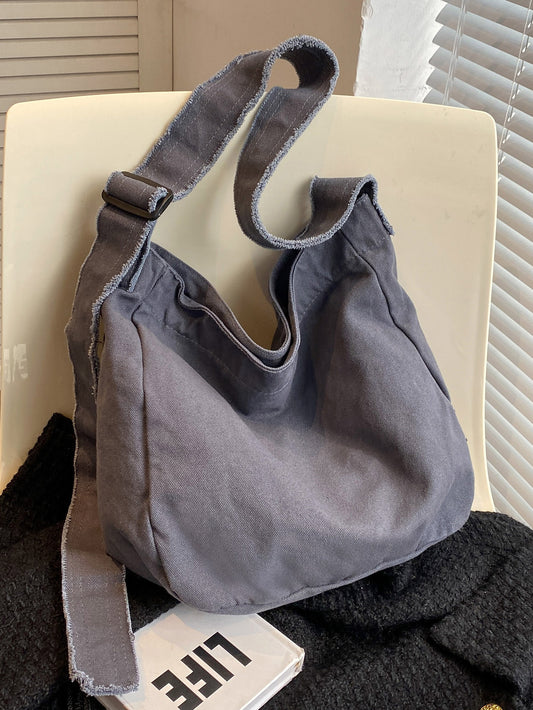 حقيبة هوبو خفيفة الوزن، كاجوال للعمل من القماش