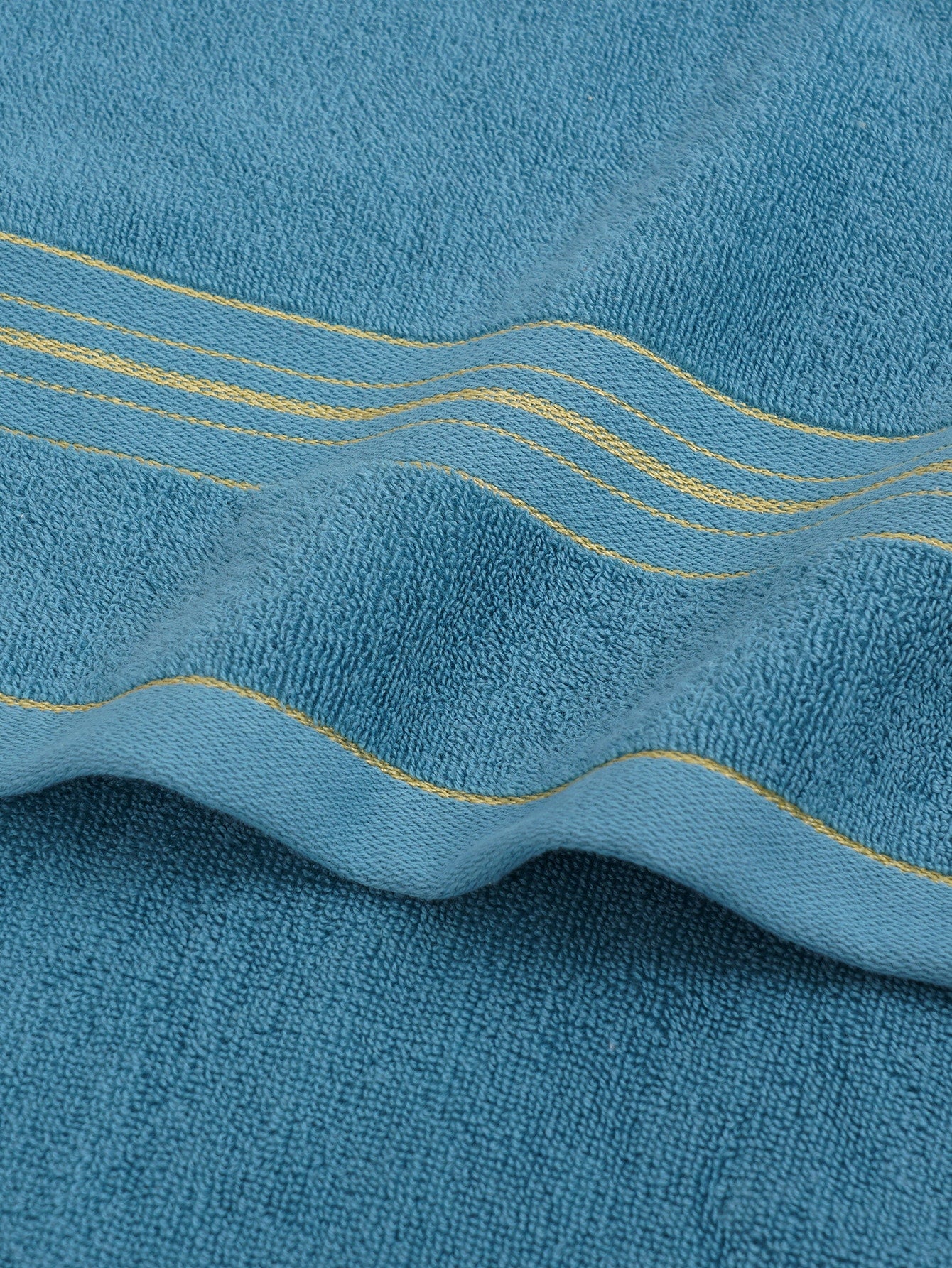 منشفة قطنية صلبة باللون الأحادي أو منشفة حمام بحافة حريرية