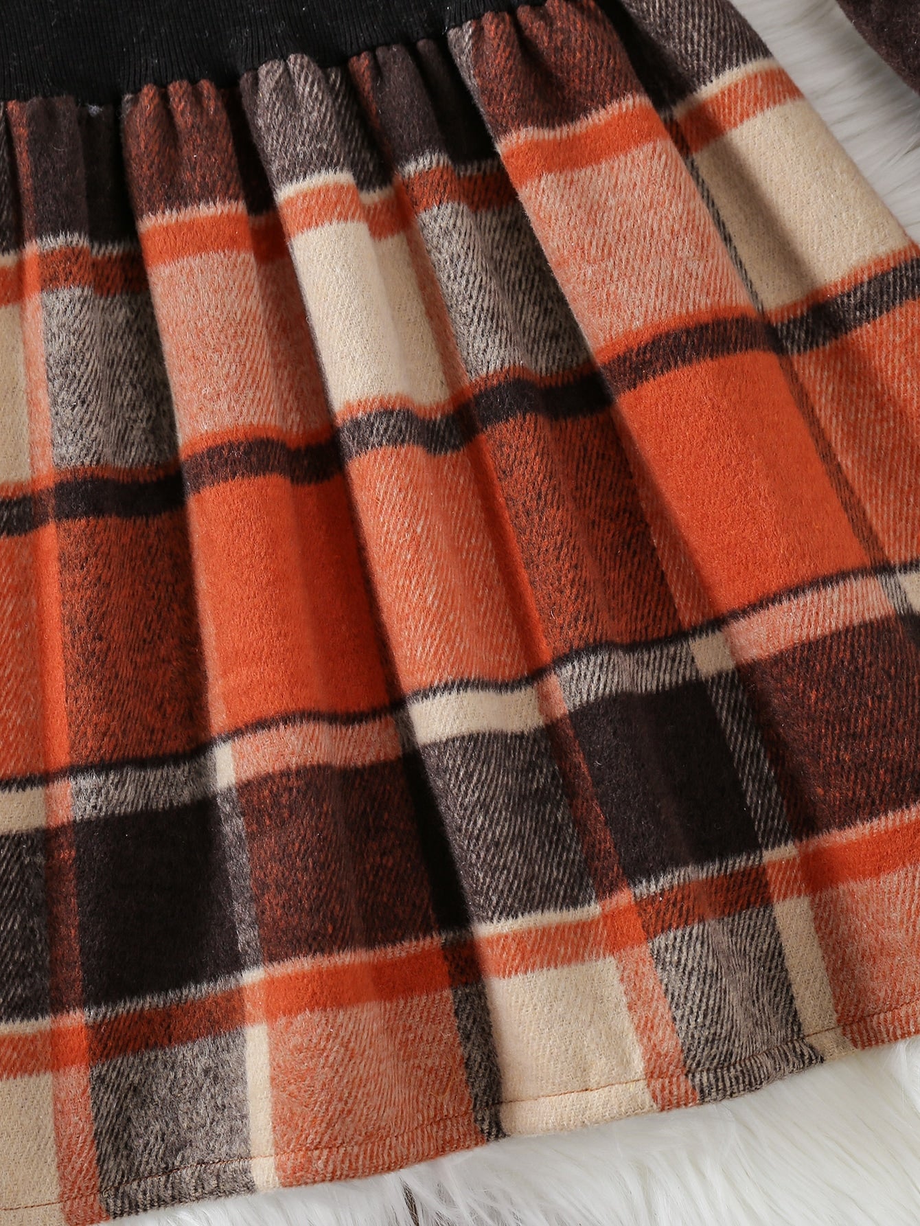 فستان فتاة مراهقة بطبعة الترتر بدون حقيبة