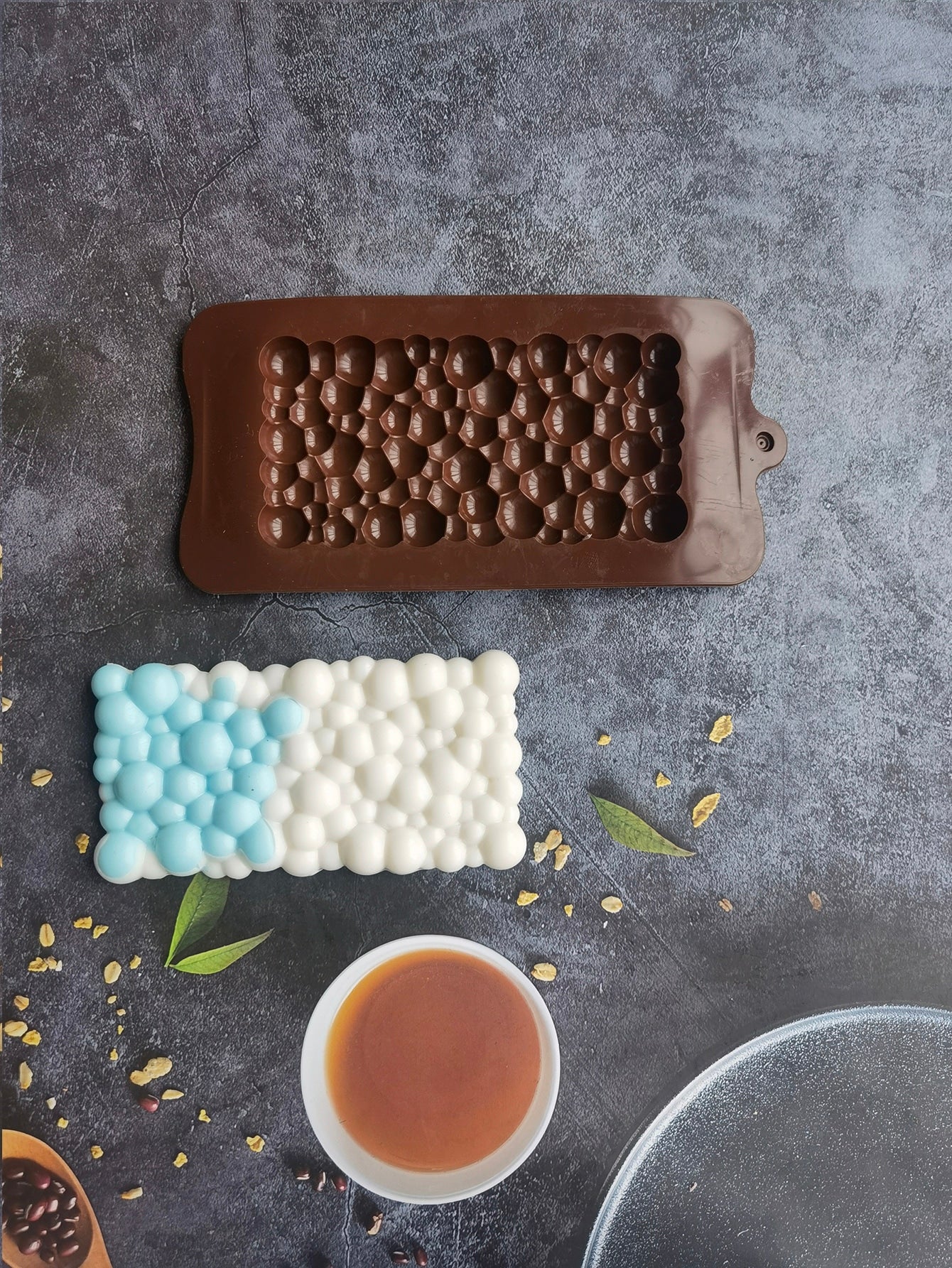 قالب شوكولاتة سيليكون على شكل فقاعة واحدة