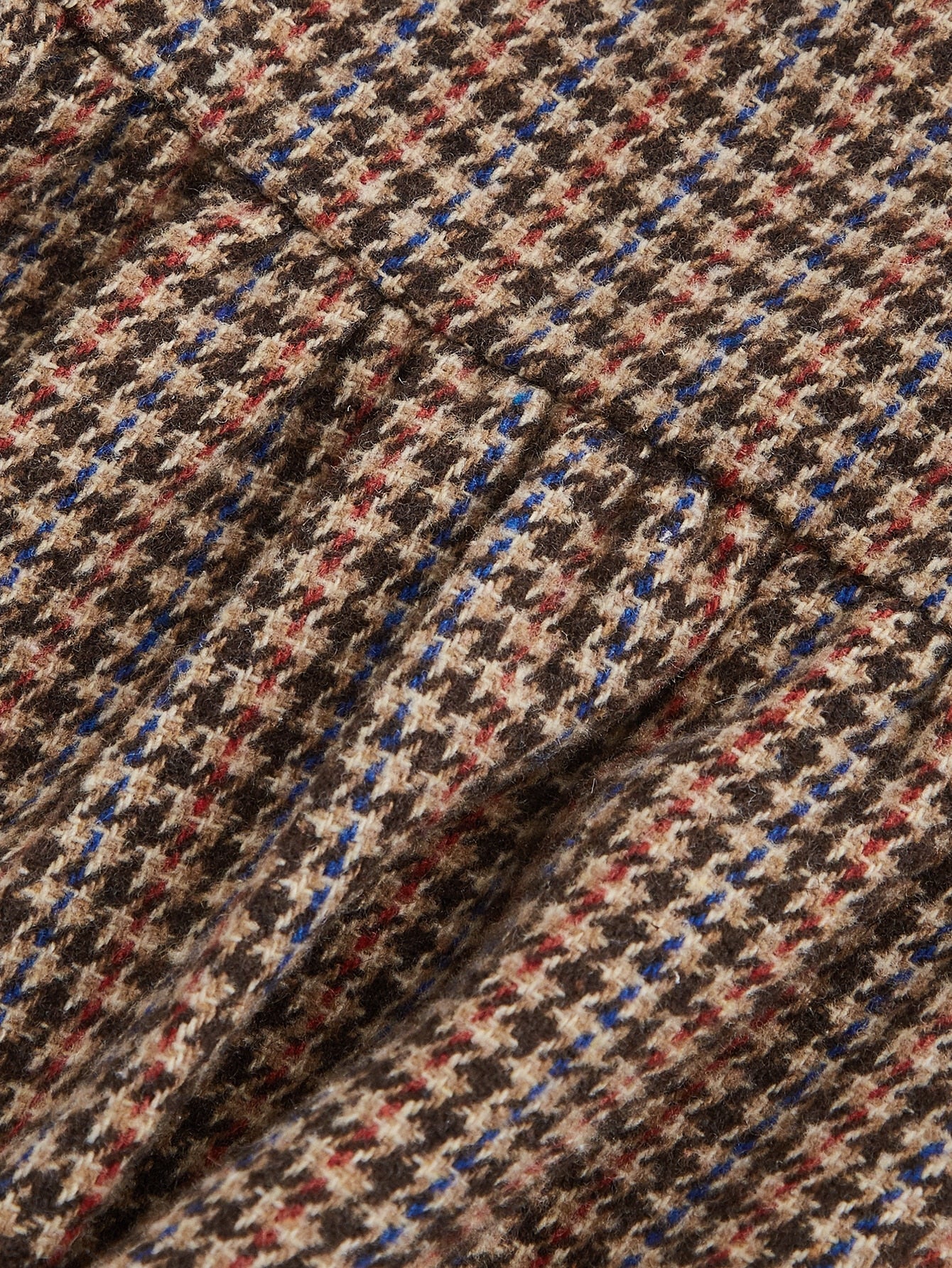 فستان طباعة مربع النقش اكمام منتفخة بربطة ظهر