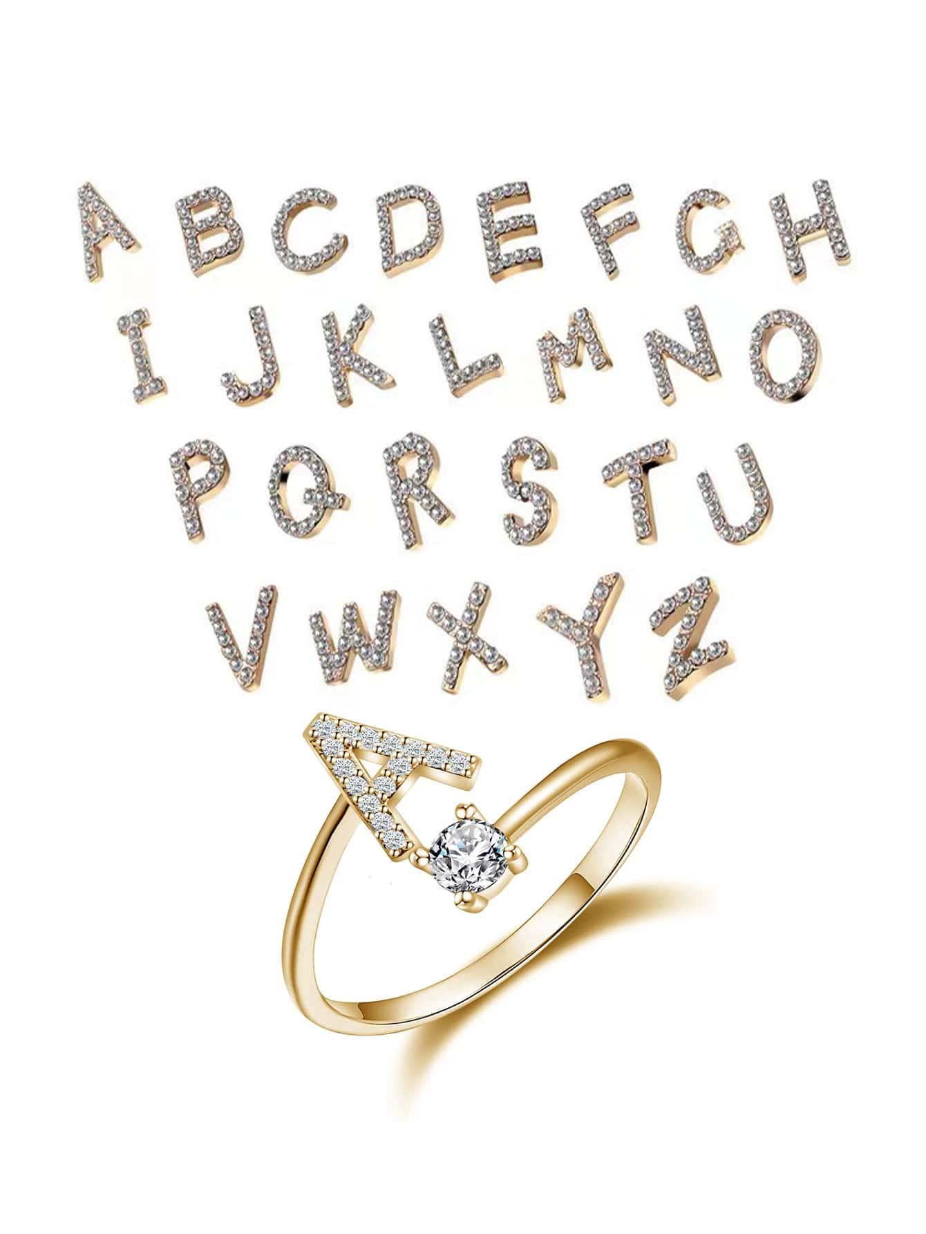 خاتم قلب و بديكور عبارة قطعة واحدة