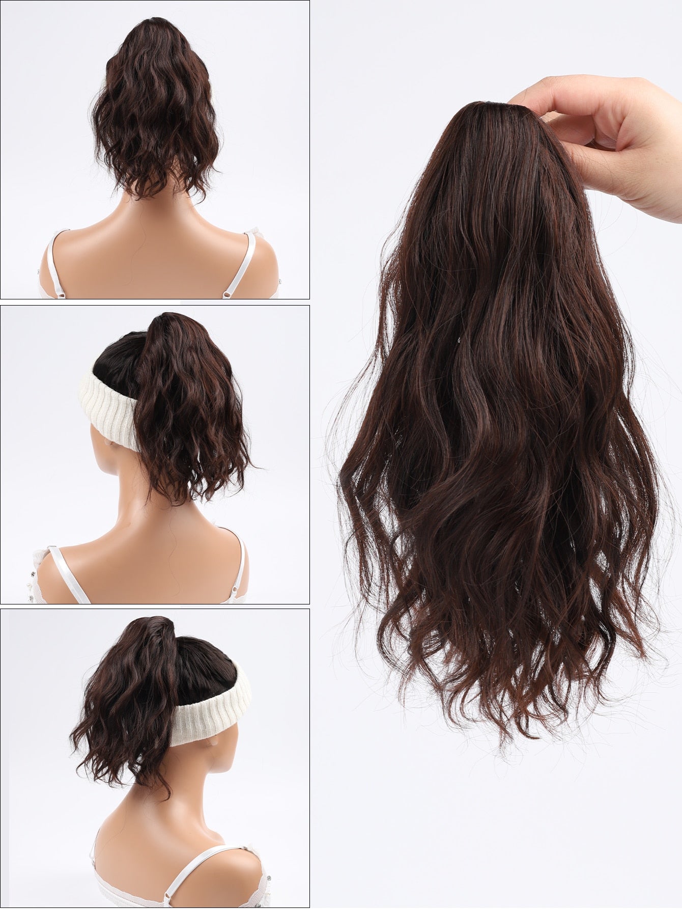 قطعة شعر اصطناعية قصيرة مستقيمة