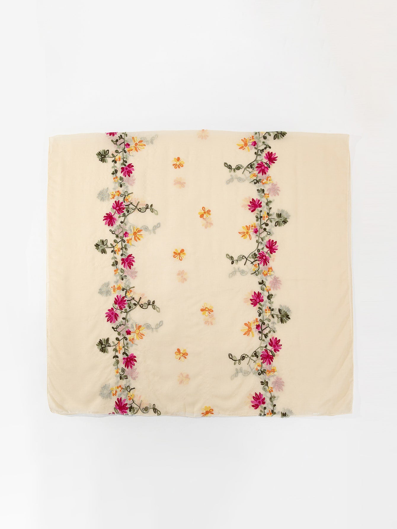 وشاح مطرز الأزهار موضة الى اليومي قطعة واحدة نساء