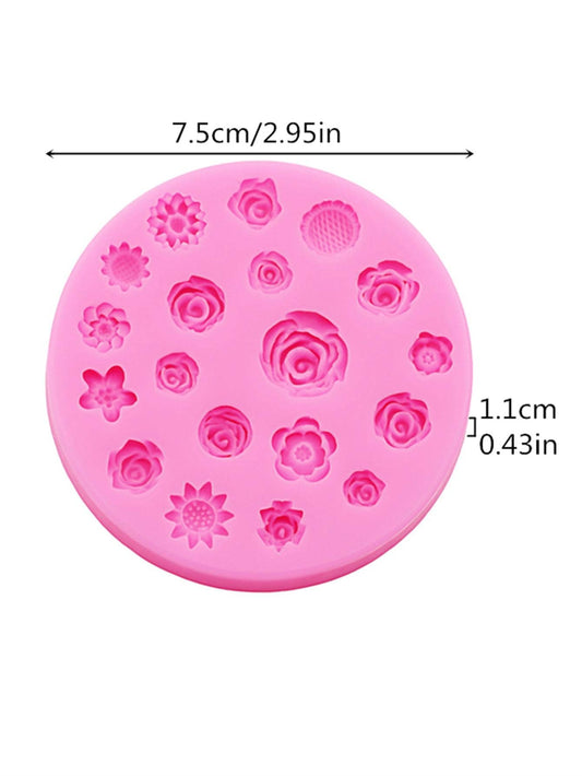 قالب سيليكون DIY بتصميم زهرة قطعة واحدة