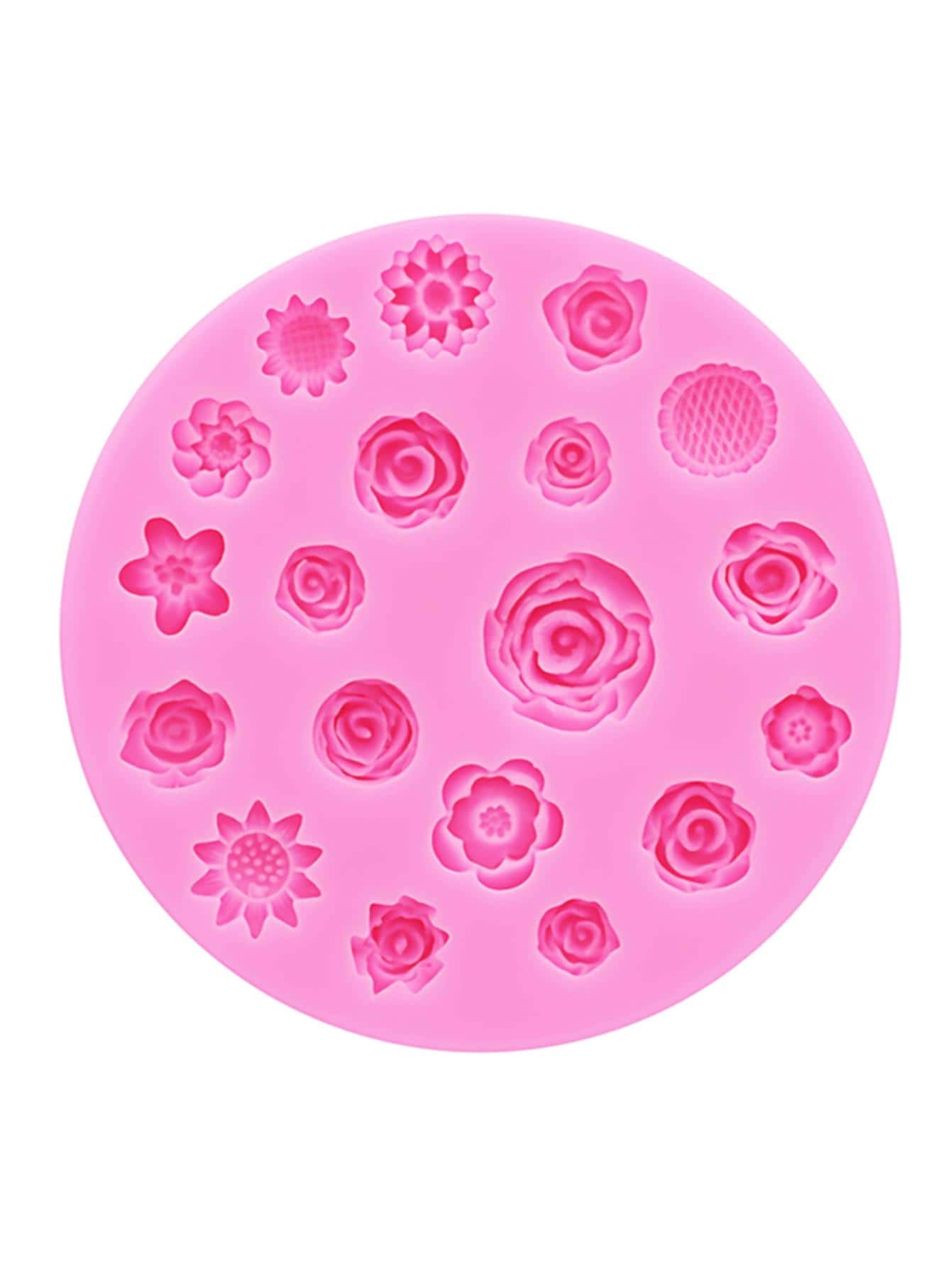 قالب سيليكون DIY بتصميم زهرة قطعة واحدة