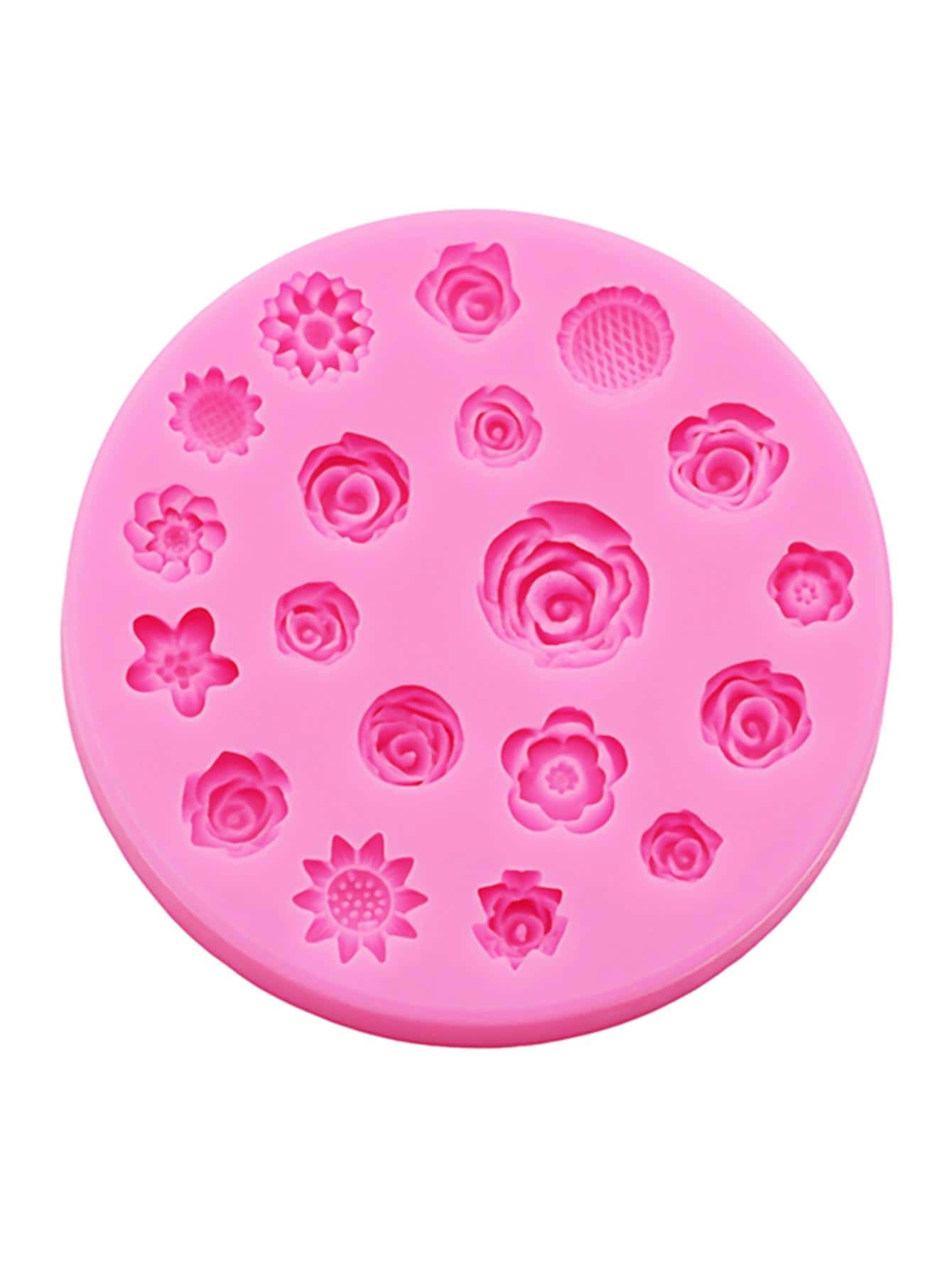 قالب سيليكون DIY بتصميم زهرة قطعة واحدة