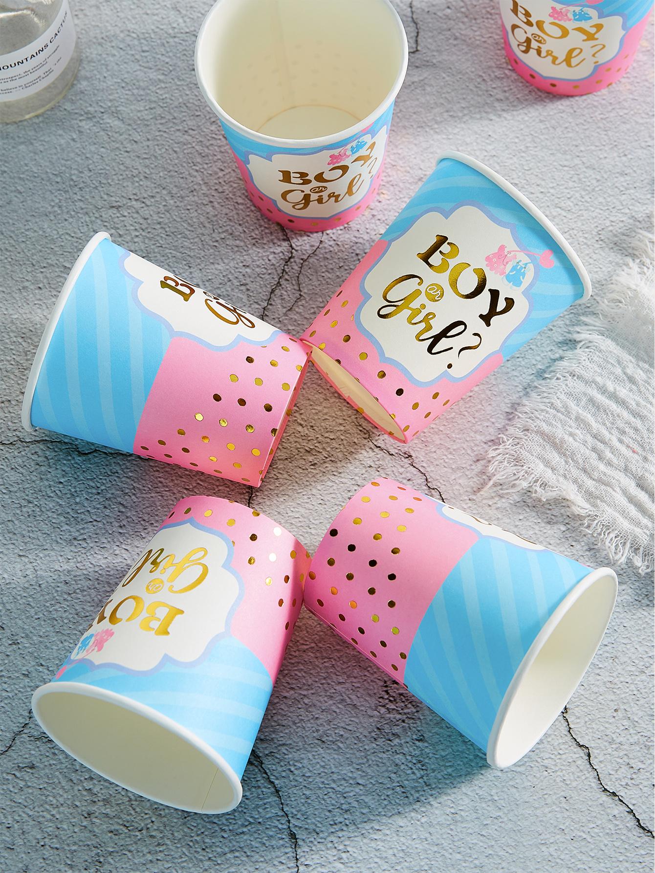 كوب ورقي مطبوع لطيف 10/25 قطعة -