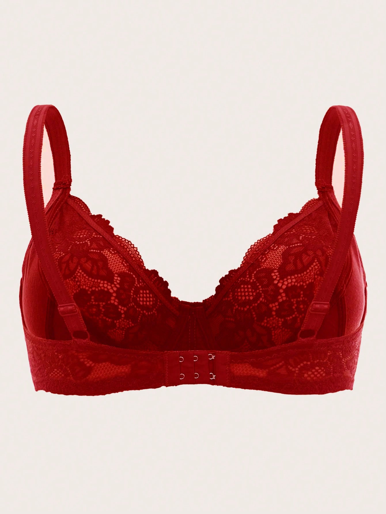 حمالة صدر دانتيل متباين اللون حلقة معدني مقاس كبير