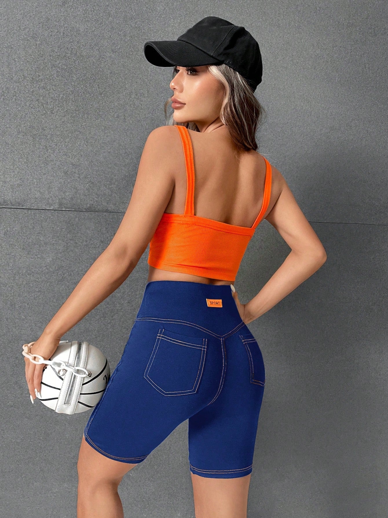 شورت ركوب الدراجات النارية مدرز بالحروف شريط منسوج