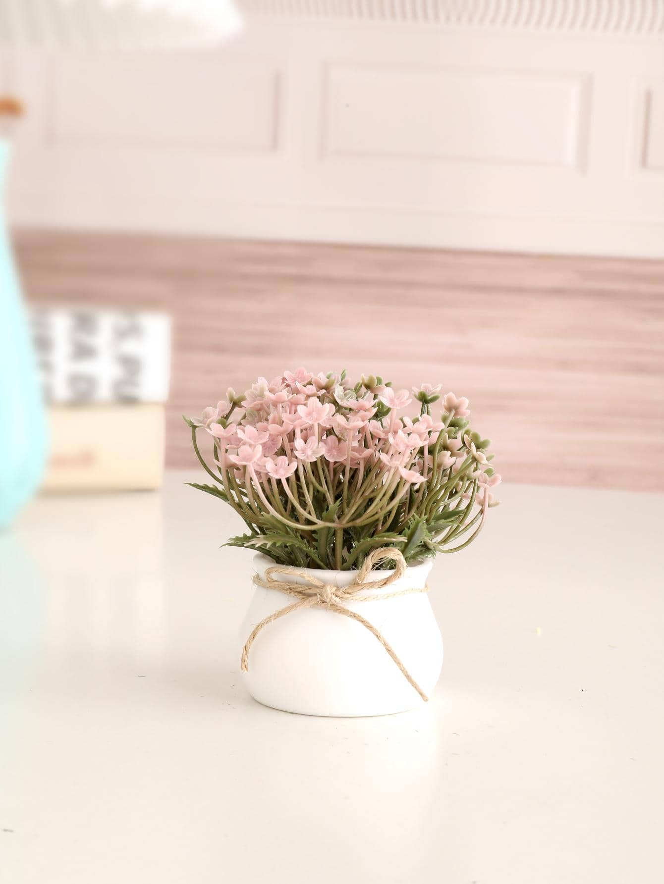 صناعي وعاء وردي pvc بلاستيك لطيفة مزهرية نبات الى منزل زخرفة قطعة واحدة للاطفال