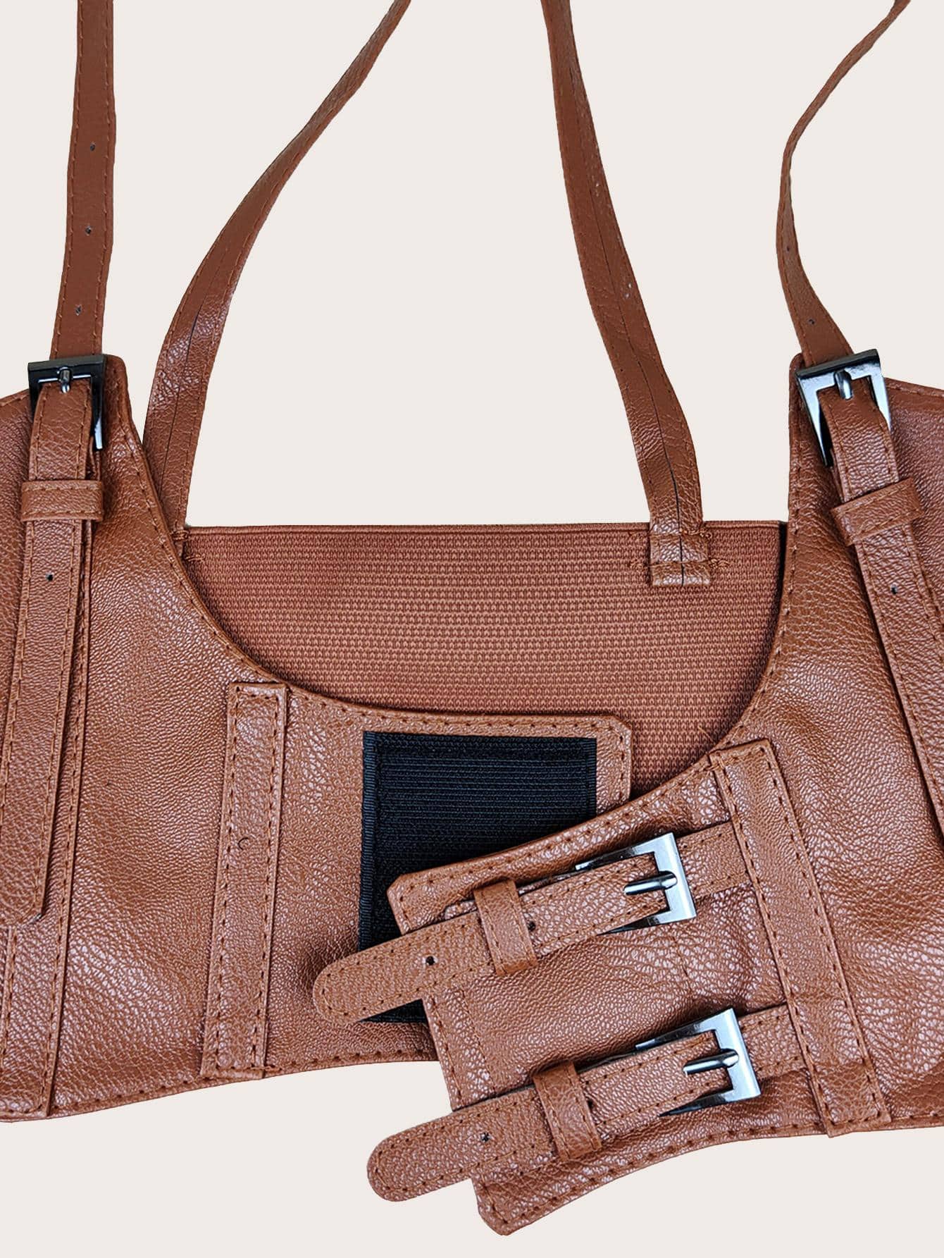 حزام هارنس كاجوال ذو إبزيم مربع للنساء 1قطعة للحياة اليومية وعيد