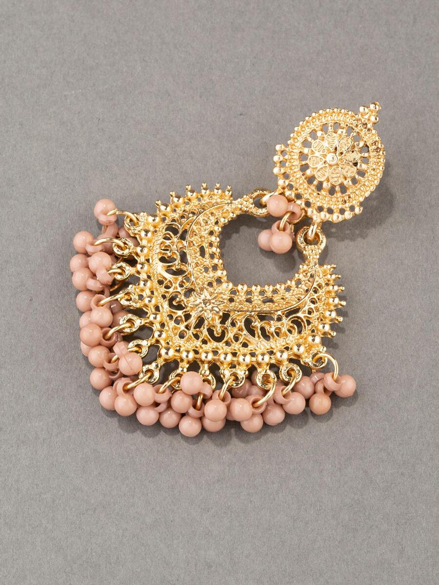 أقراط متدلية الموضة سبائك الزنك خرز شرابة للنساء الزخرفة اليومية زوج واحد