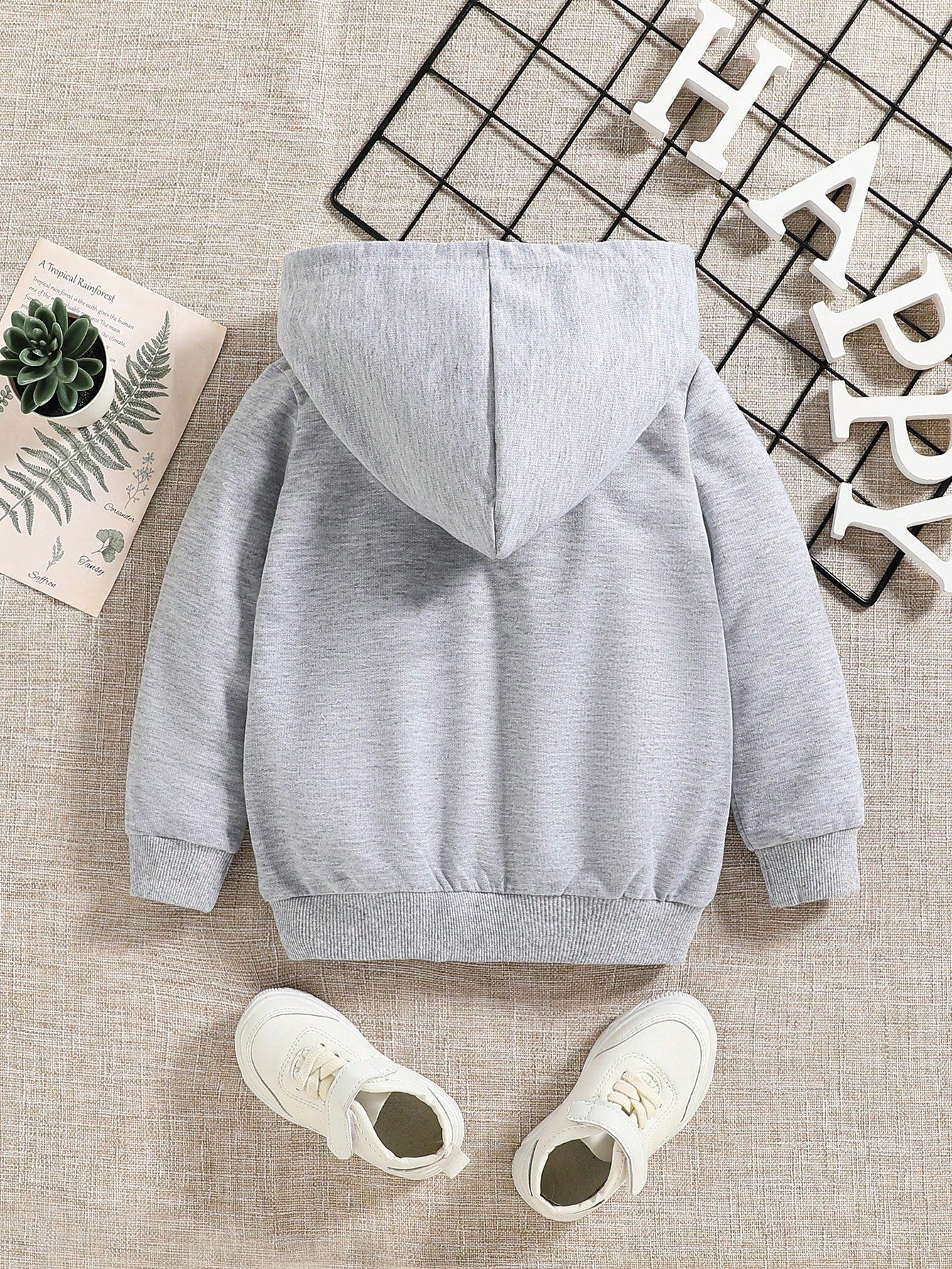 هودي رياضي وأكمام طويلة للأولاد الصغار ، تصميم ربيع الخريف بلون خالص