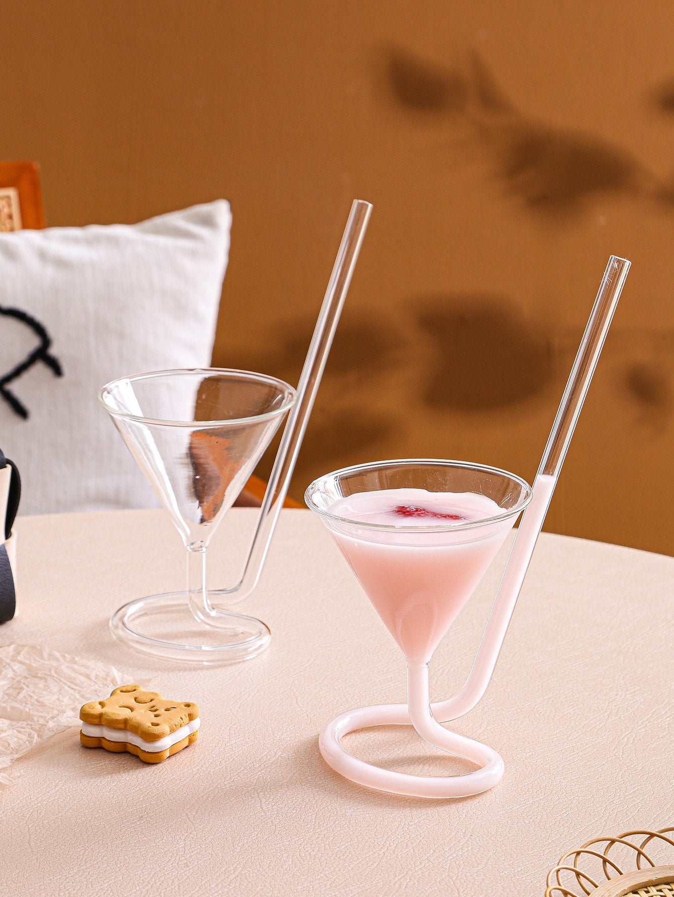 فنجان إبداع زجاج عصير قطعة واحدة