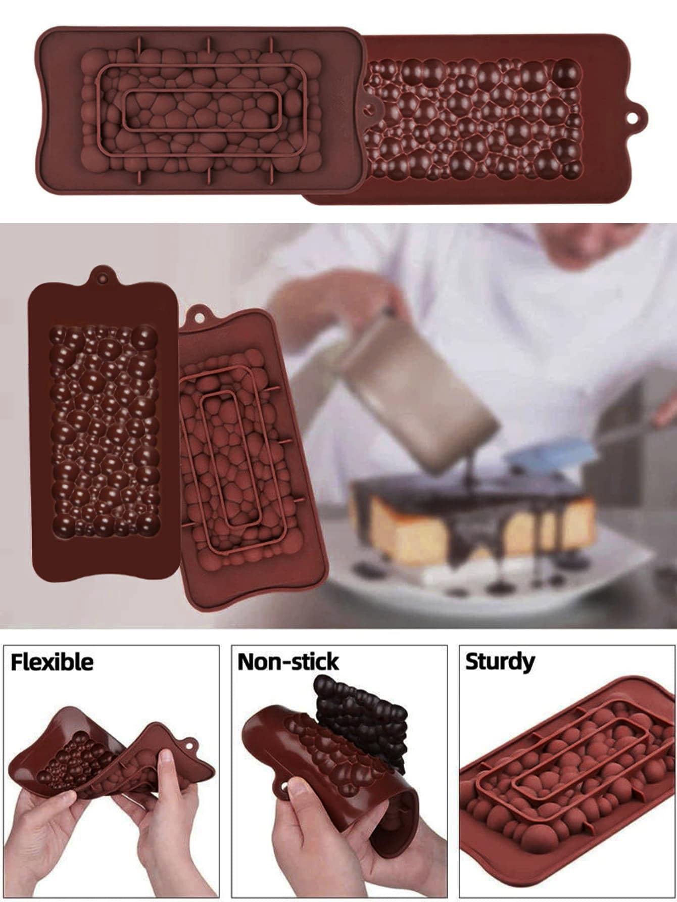 قالب سيليكون DIY فقاعة تصميم قطعة واحدة