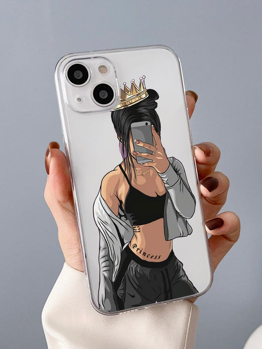 كفر هاتف شفاف جرافيك شخص