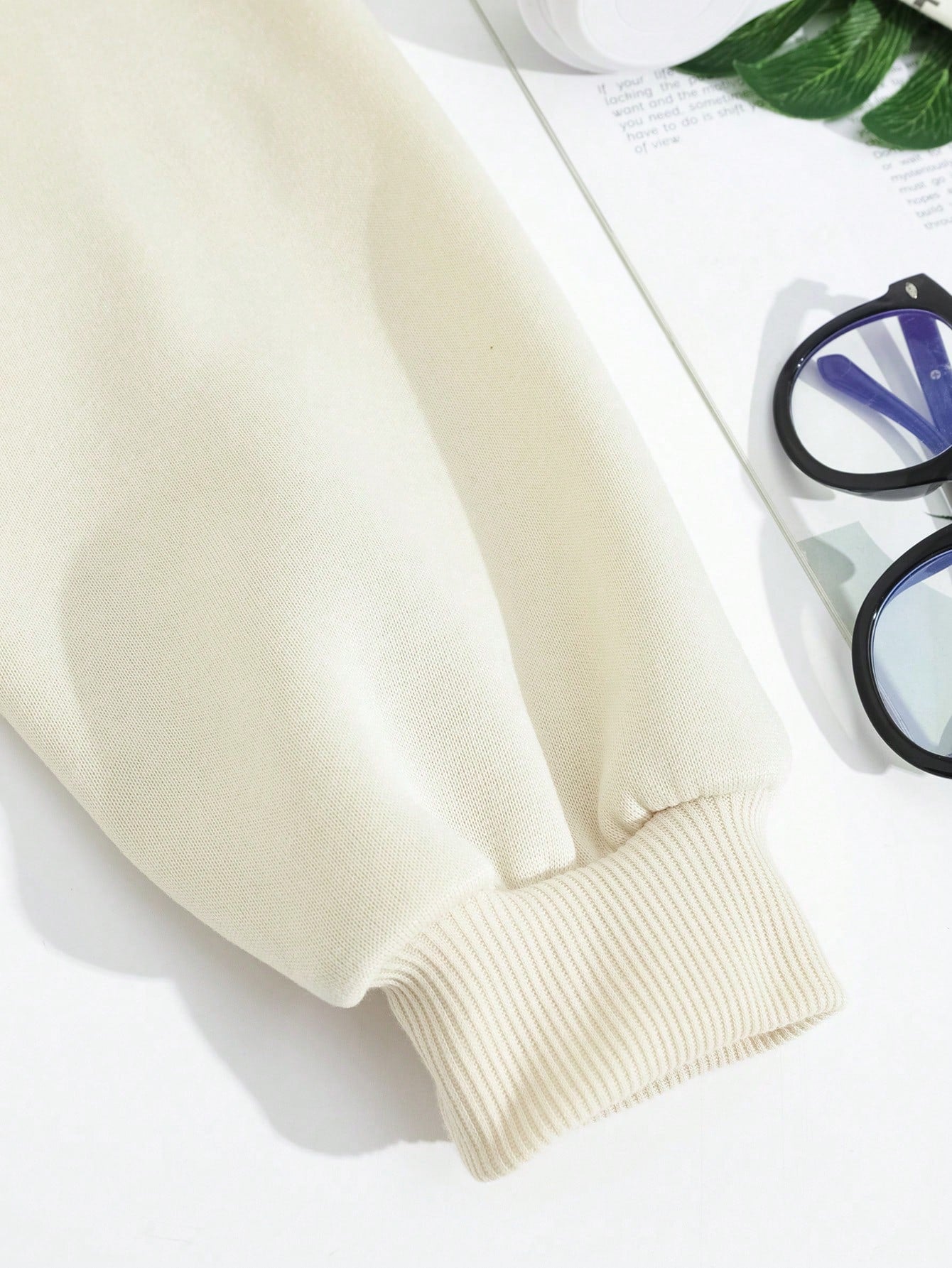 EZwear هودي موحدة اللون سستة رباط مبطن حراري