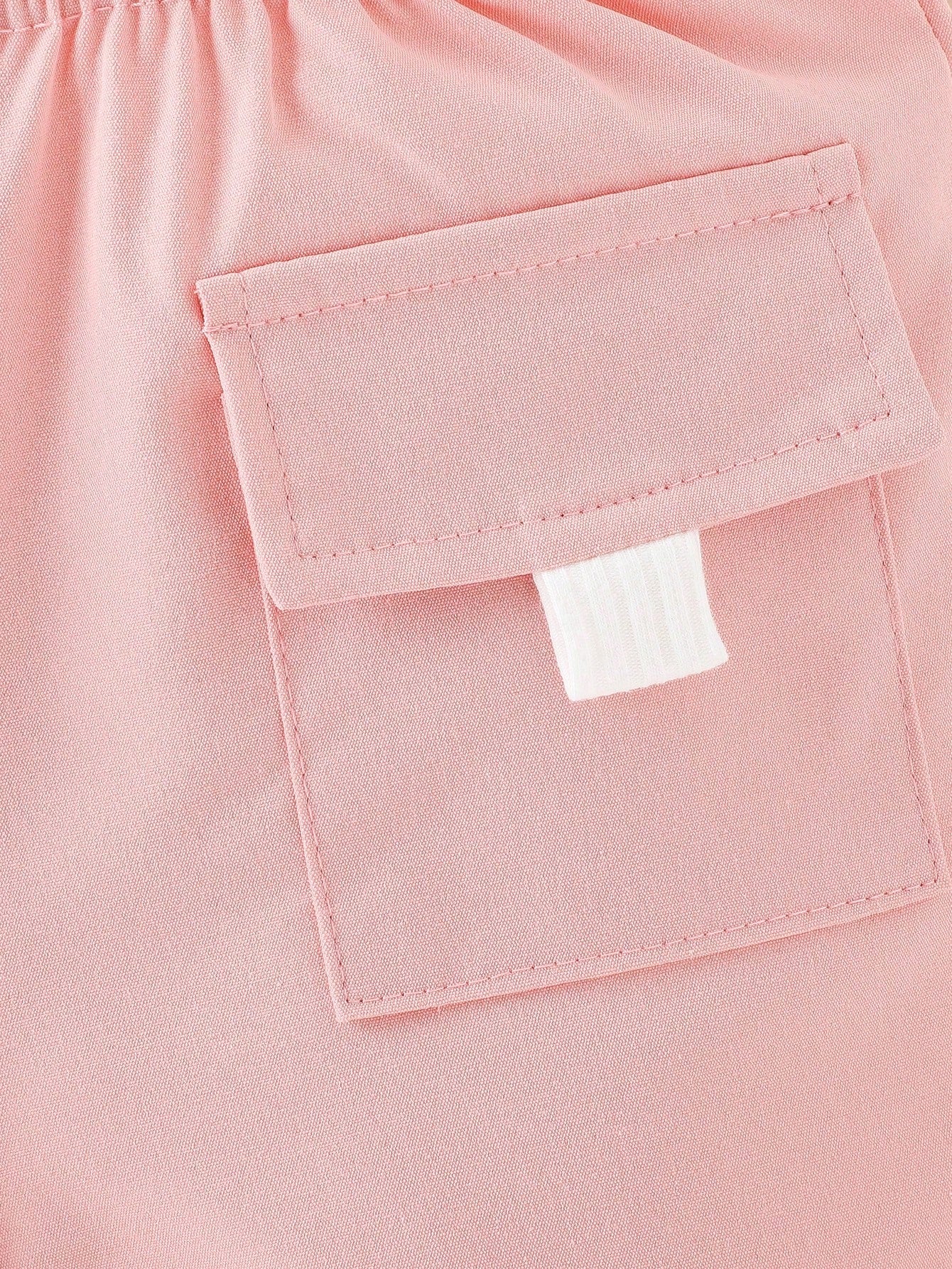 لباس علوي رسن للاطفال وبنطلون قصير جيب قلاب بدون حقيبة حزام