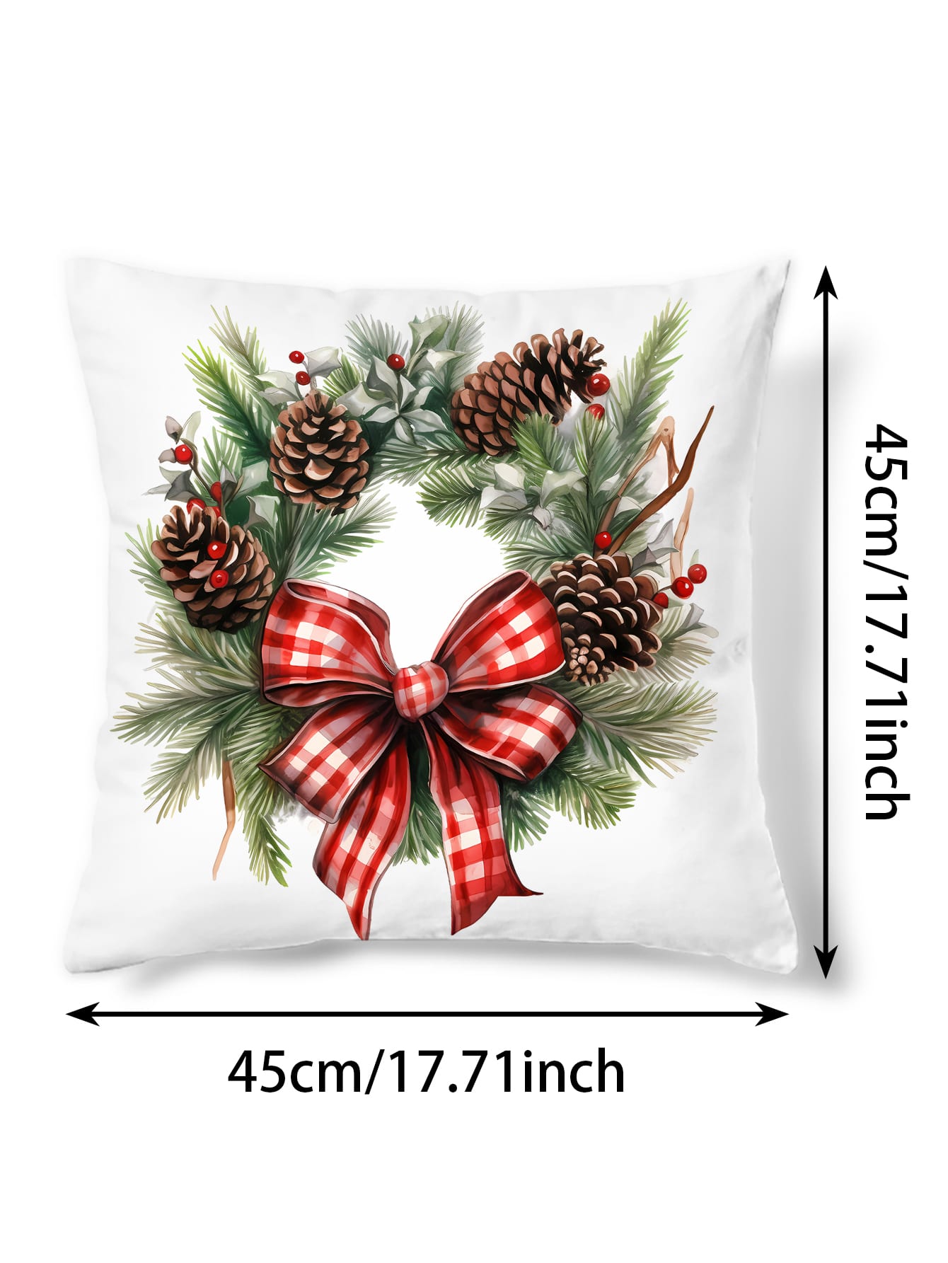 غطاء وسادة مطبوع رقميًا بنمط نباتي قطعة واحدة