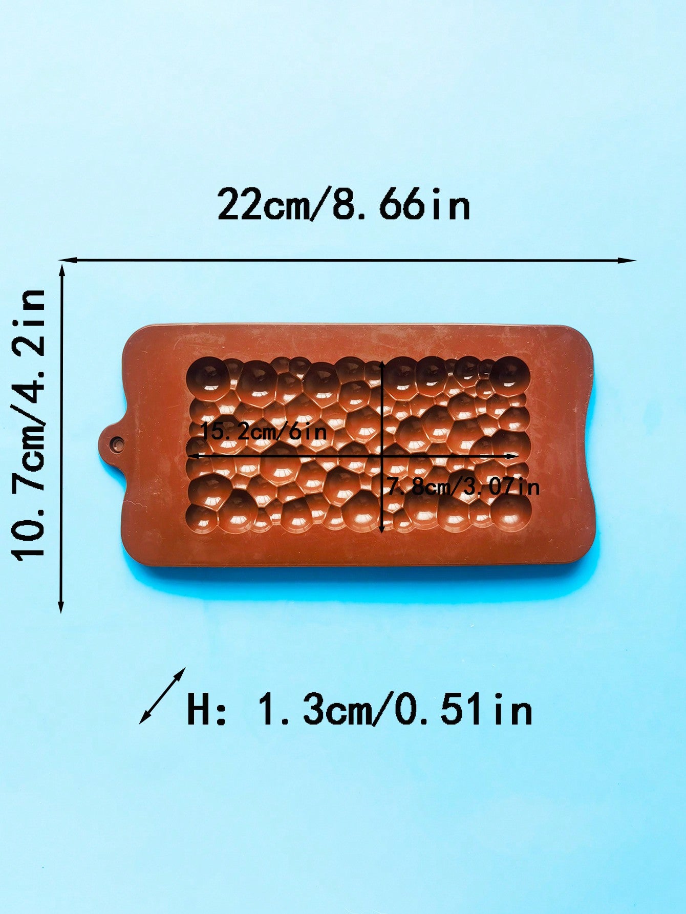 قالب شوكولاتة سيليكون على شكل فقاعة واحدة