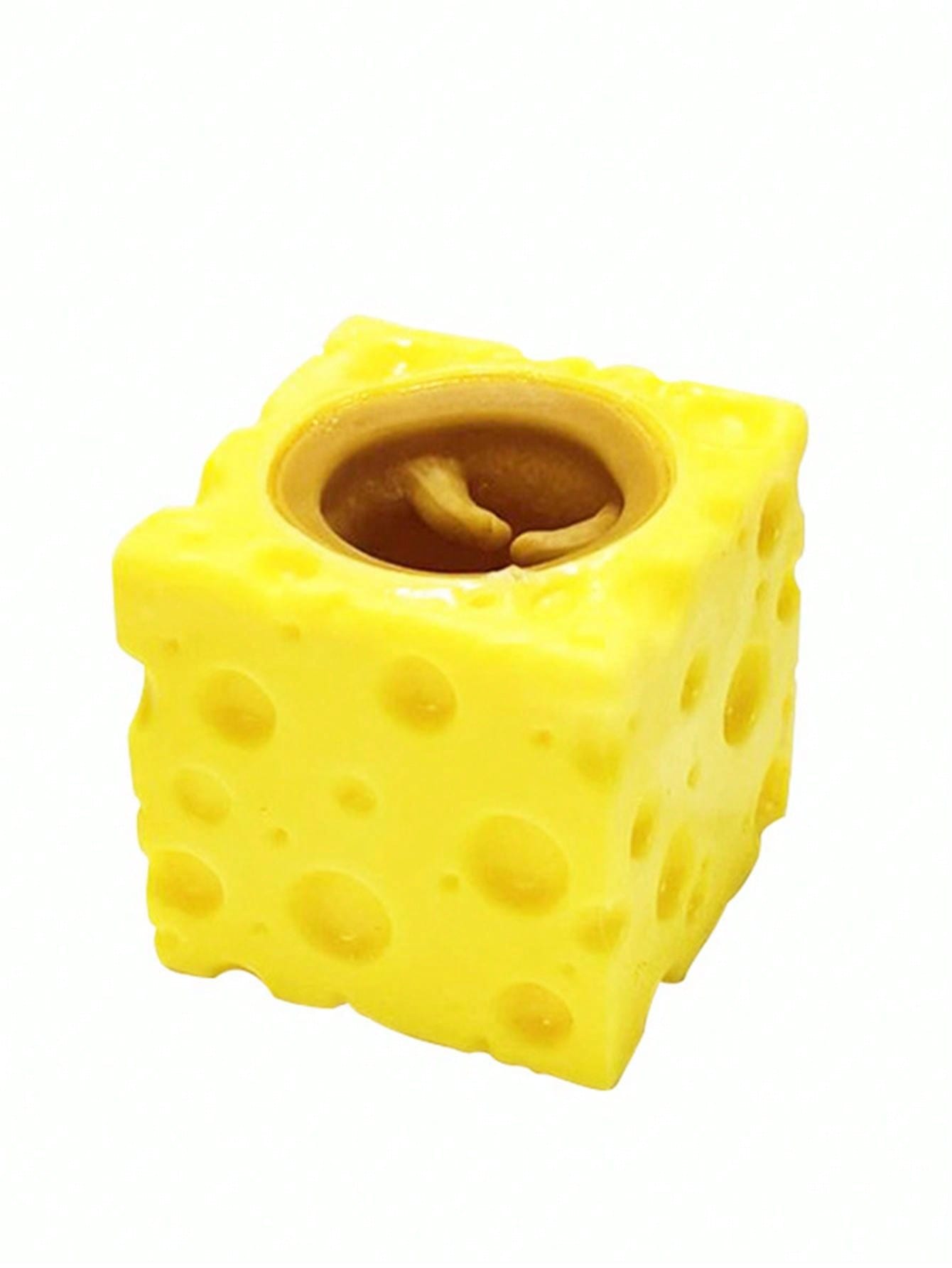 لعبة Tpr المضغوطة Cheese Mouse لتخفيف التوتر بتصميم مميز ومضحك (لون عشوائي)