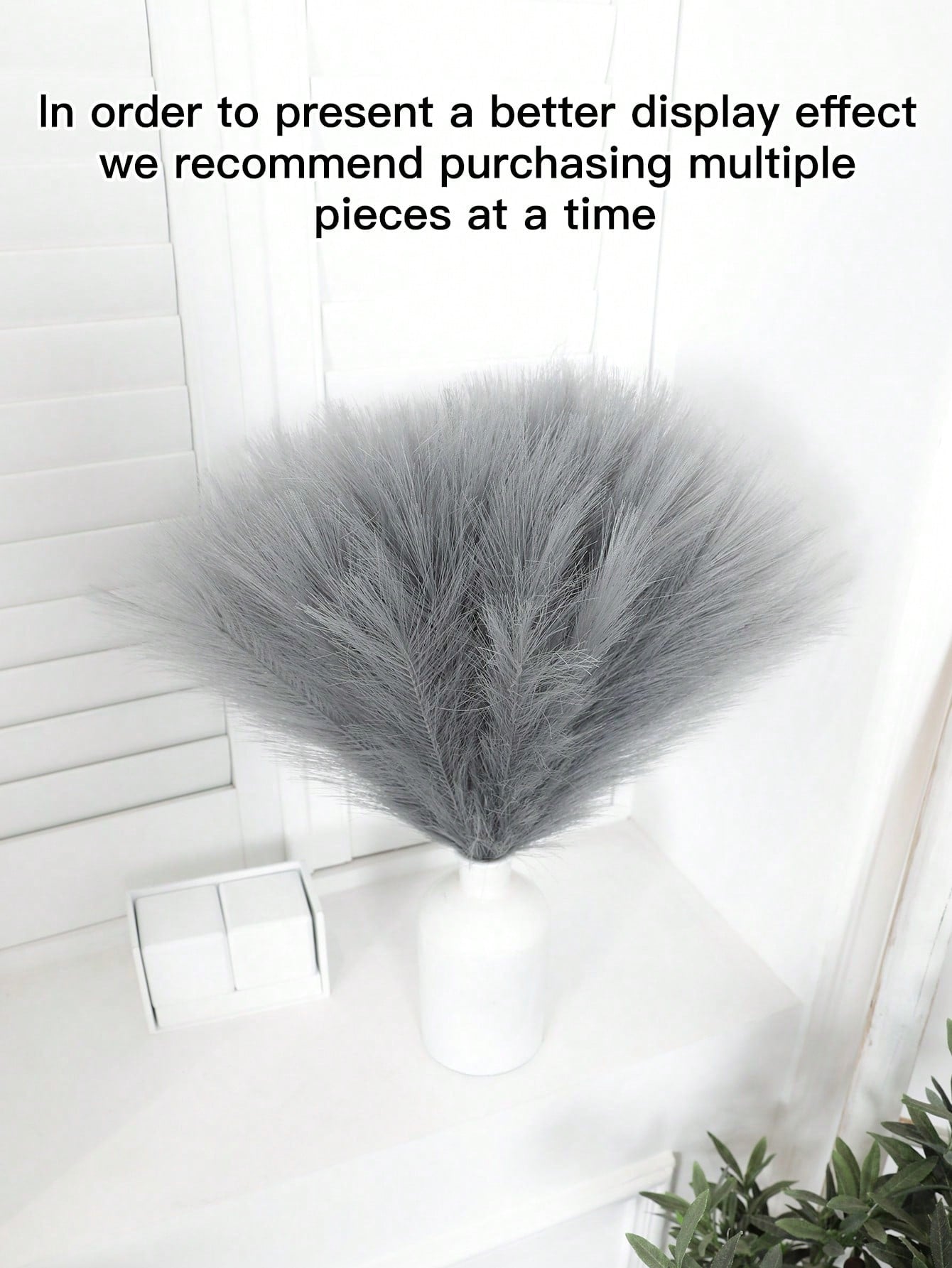 قصب اصطناعي 43 سم / 16.93 بوصة لملء الزهور الكبيرة بالأرض، وديكور عصري