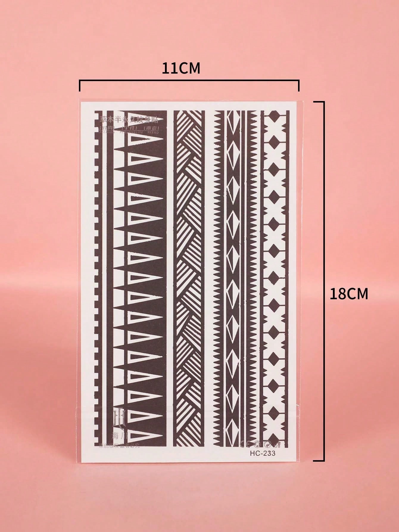 ملصق وشم مؤقت مبتكر للخط المستقيم مقاوم للماء وغير لامع للذراع أو المعصم للرجال تاتو تاتو ابيض ملصق ووشمشم وشم ملصق وشم وشم