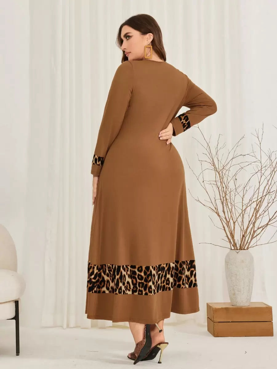 فستان أنثوي جذاب من قماش الليبارد