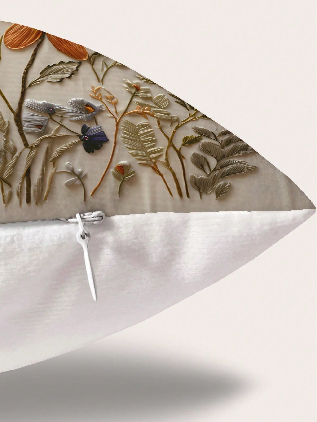 غطاء وسادة بنمط زهري