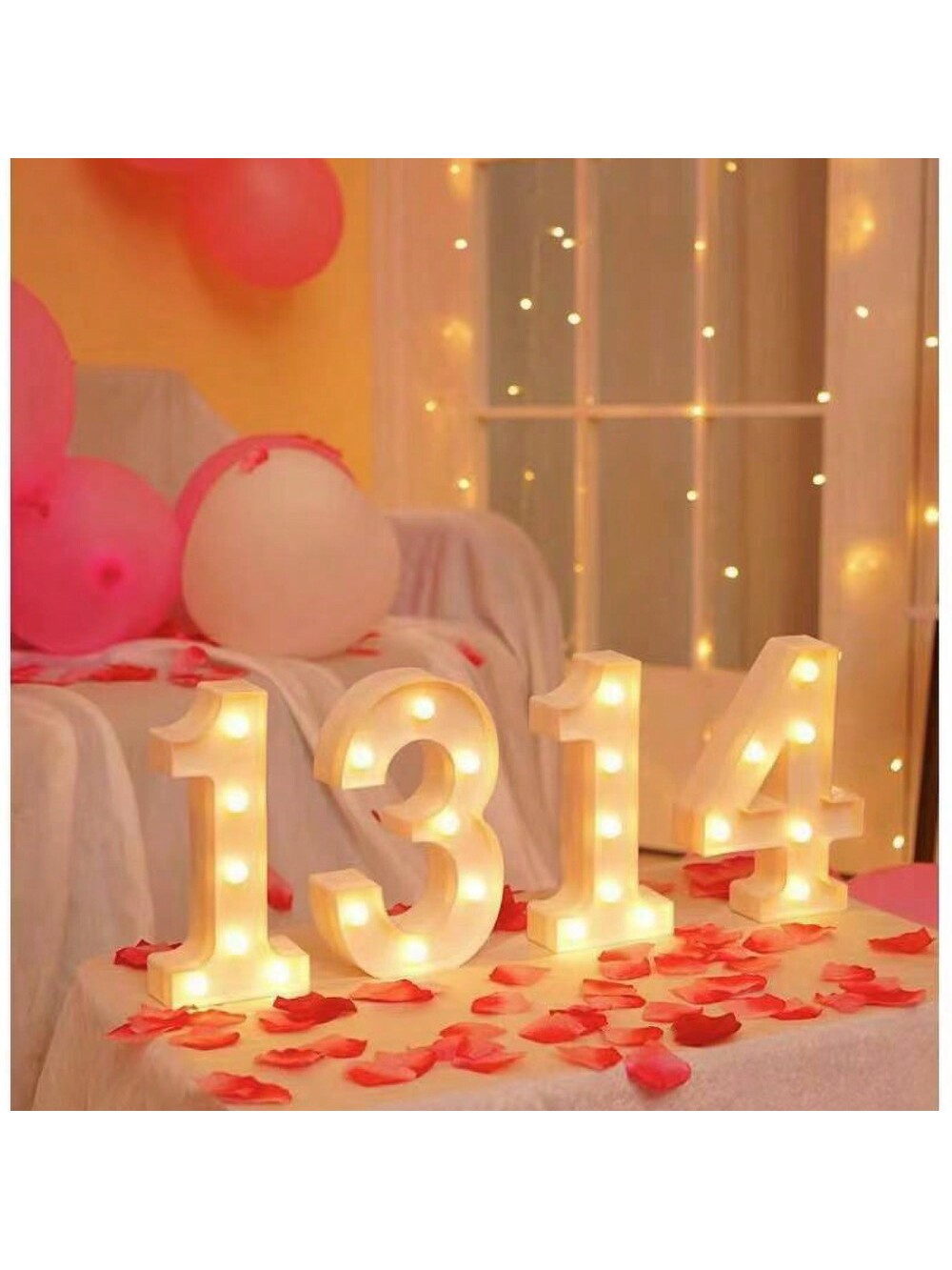 قطعة واحدة من ضوء الحروف/الأرقام الإنجليزية