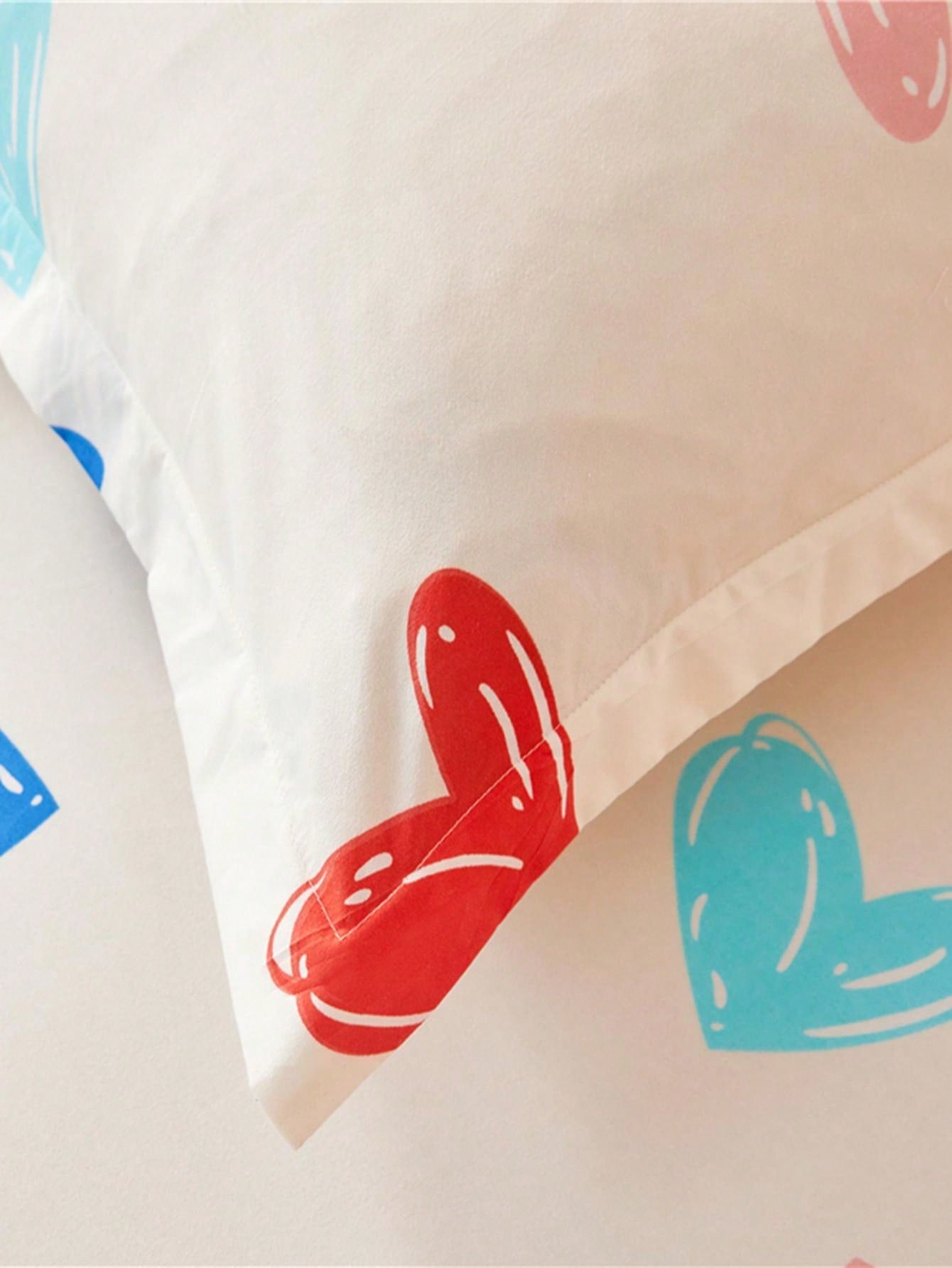 قطعة غطاء وسادة على شكل قلب بدون حشو