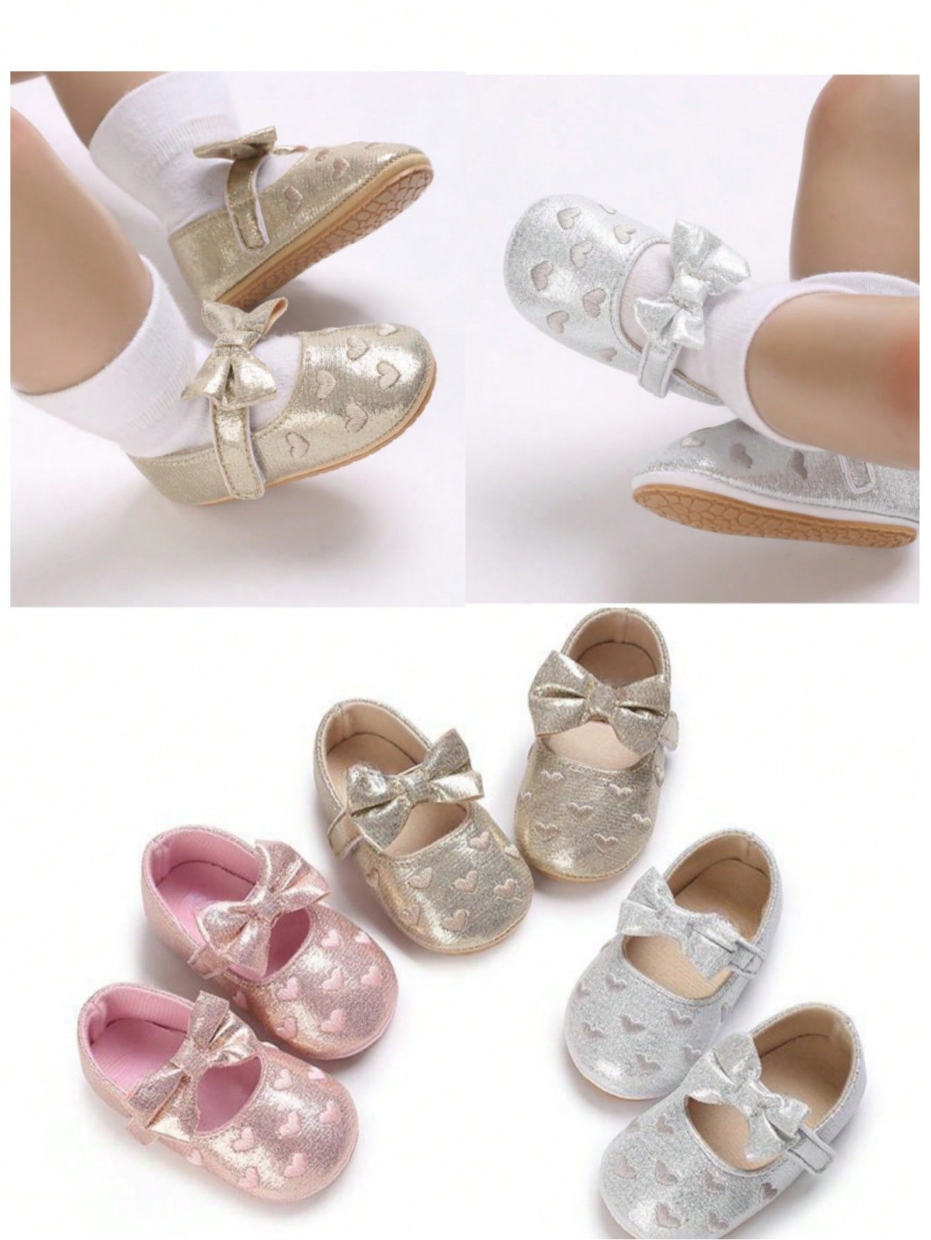 حذاء شبه مسطح للأميرات بعقدة فراشة