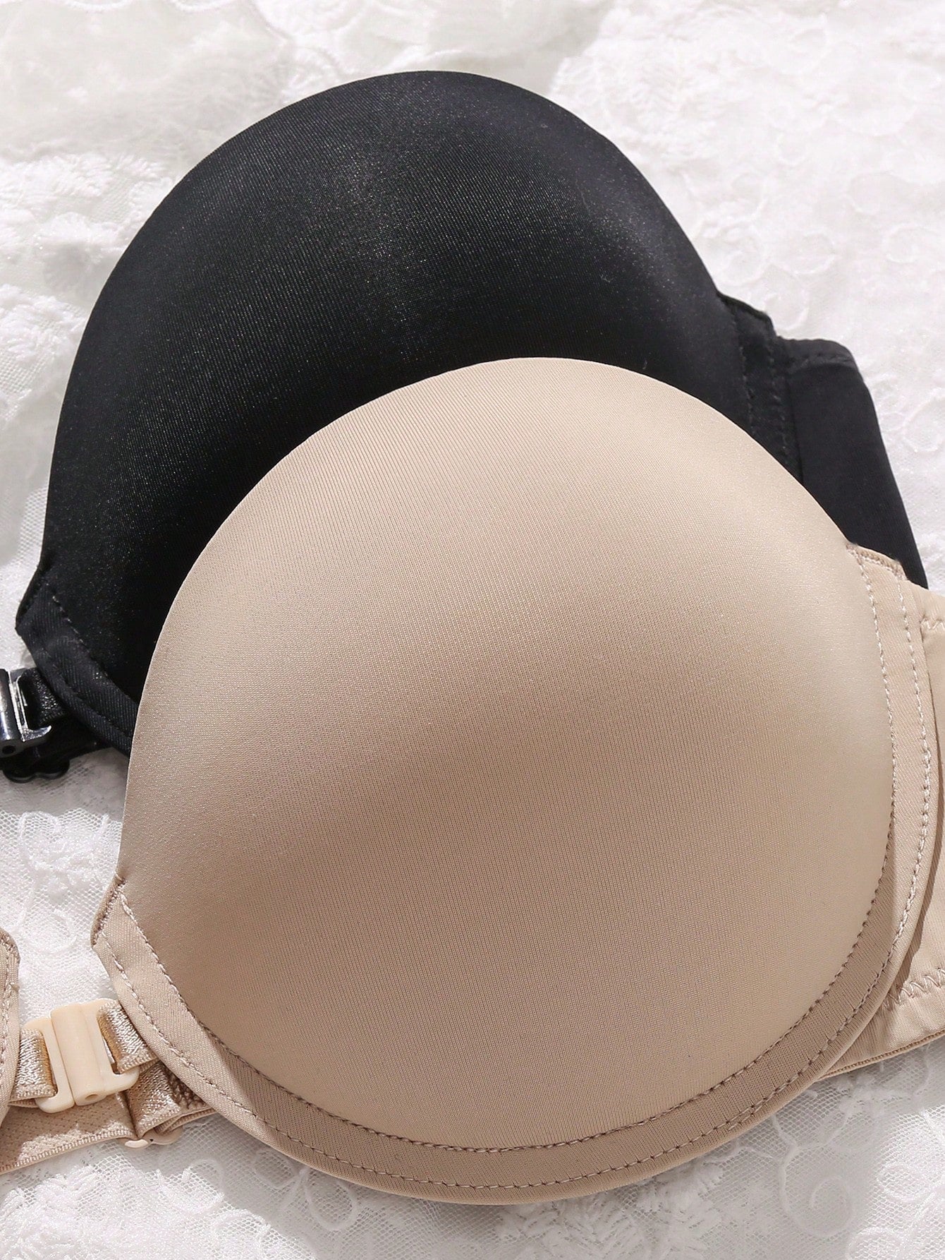 صدرية نسائية بدون حمالات لون سادة 2 قطعة/طقم