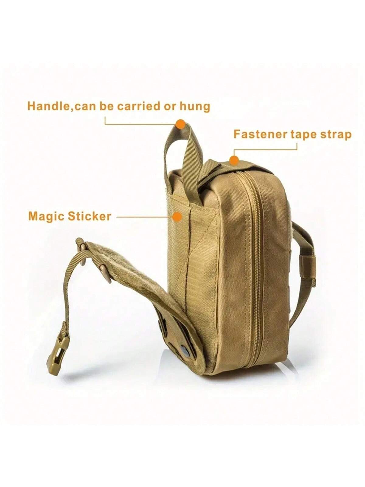 عدة إسعافية تكتيكية مدمجة ومحمولة بشكل جيب مول للإمدادات الطبية الطارئة - مثالية للتخييم والصيد والمشي لمسافات طويلة والاستخدام المنزلي وفي السيارة