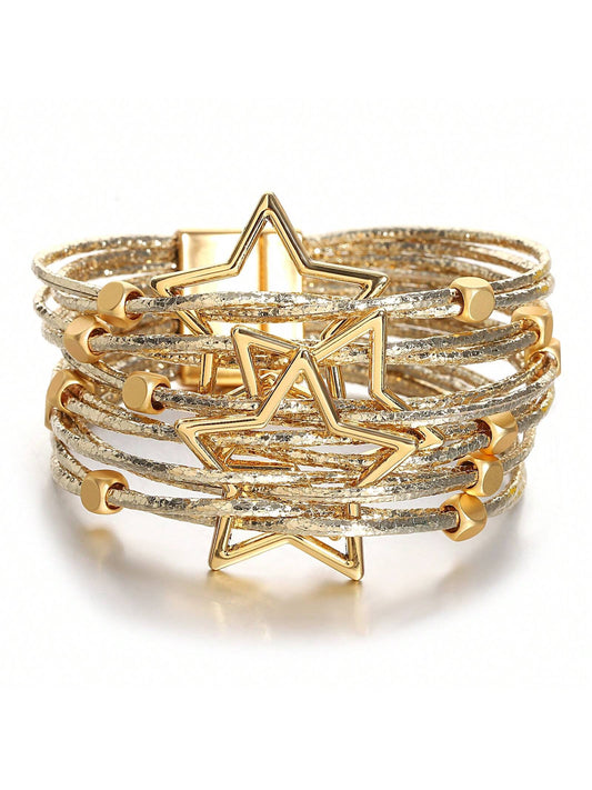 سوار جلدي بوهيمي للنساء واحد قطعة يلتف