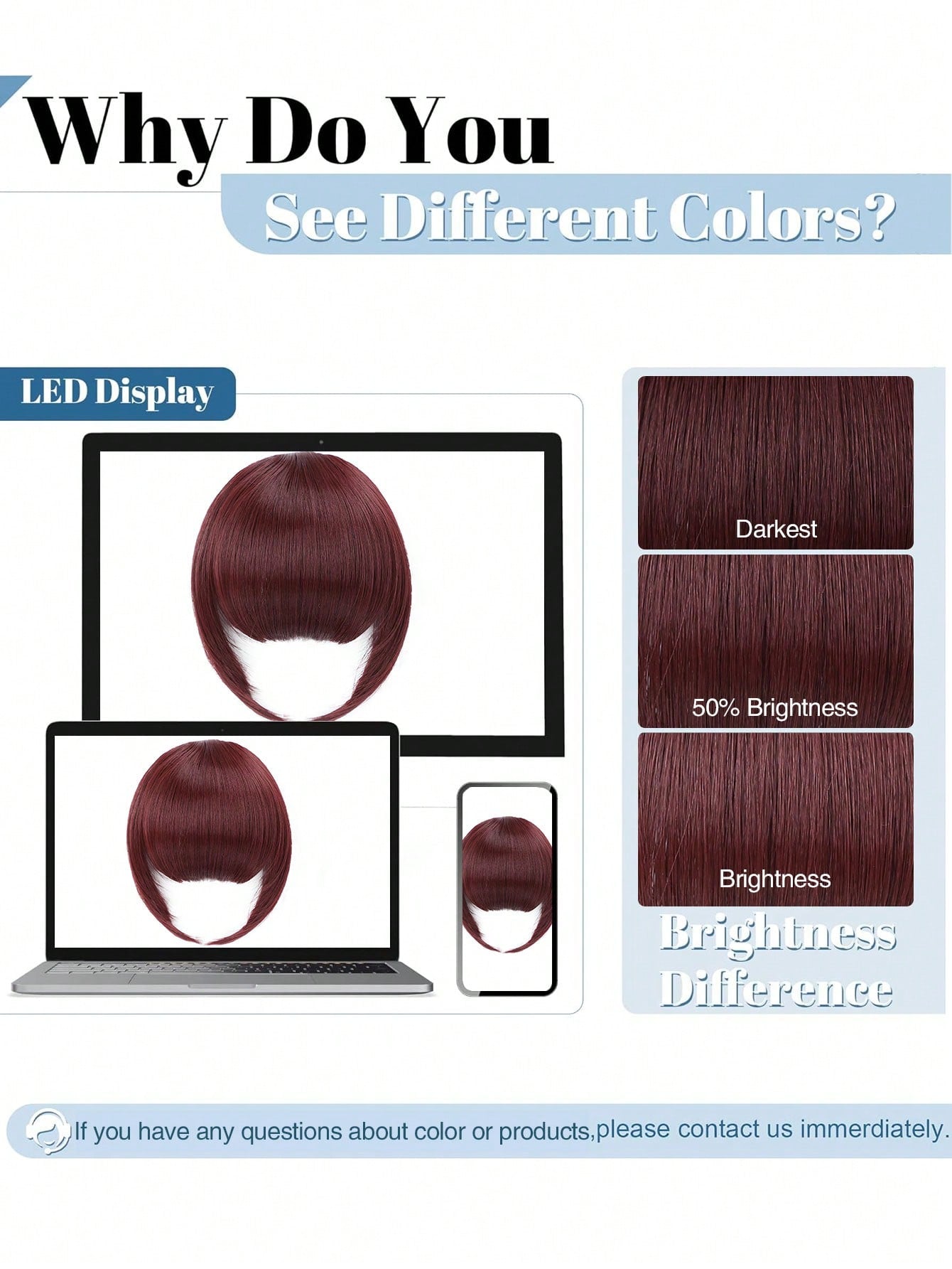 مشبك الشعر مع شعر الحاجب الاصطناعي بناتون أحمر. ملحق الشعر مع الشعر الأمامي للاستعمال اليومي للنساء. باروكة