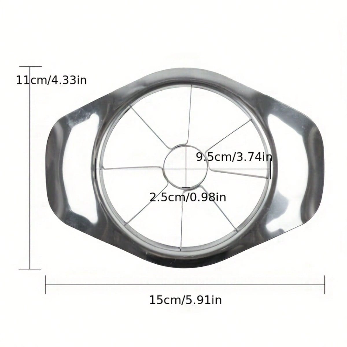 جهاز تقطيع التفاح اليدوي الفعّال والذي يوفر الوقت - شفرة دائرية مصنوعة من الفولاذ المقاوم للصدأ لقطع الفواكه بطريقة إبداعية، أداة مطبخك الأساسية، أدوات الخضار والفواكه، الأدوات المطبخية، القاطع، الطعام، السلطة، الديكور، التخزين، الحفلات، عيد الميلاد